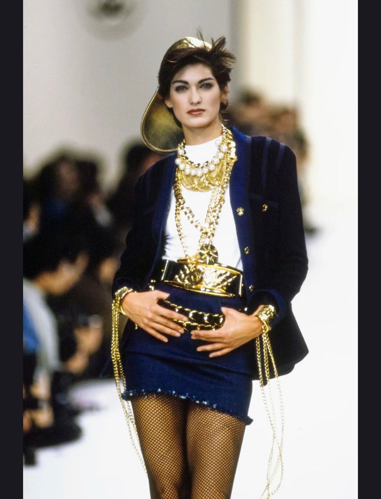 Chanel 1994 denim patchwork show jacket size:42