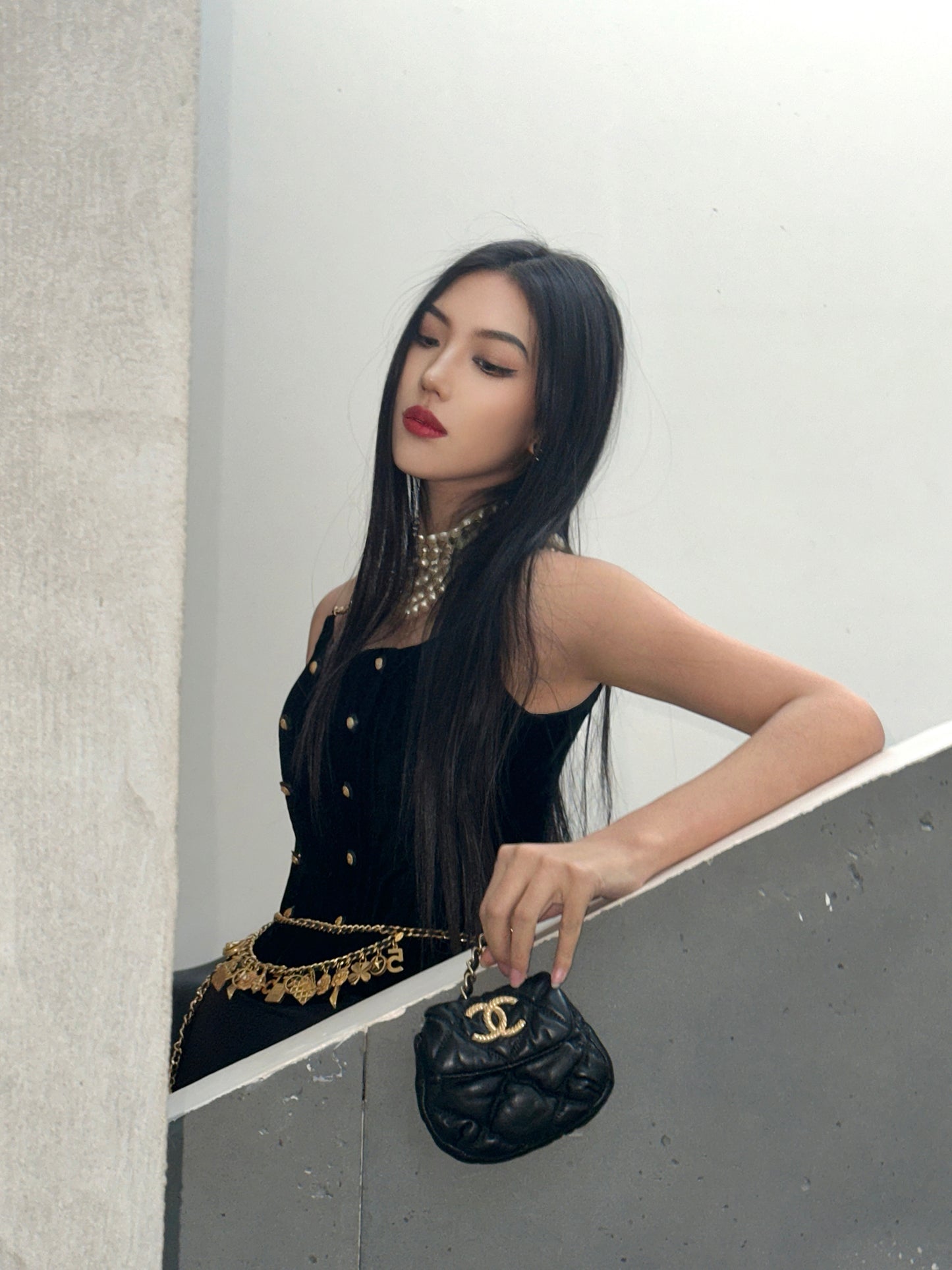 Chanel 90s Velvet Chain Vest