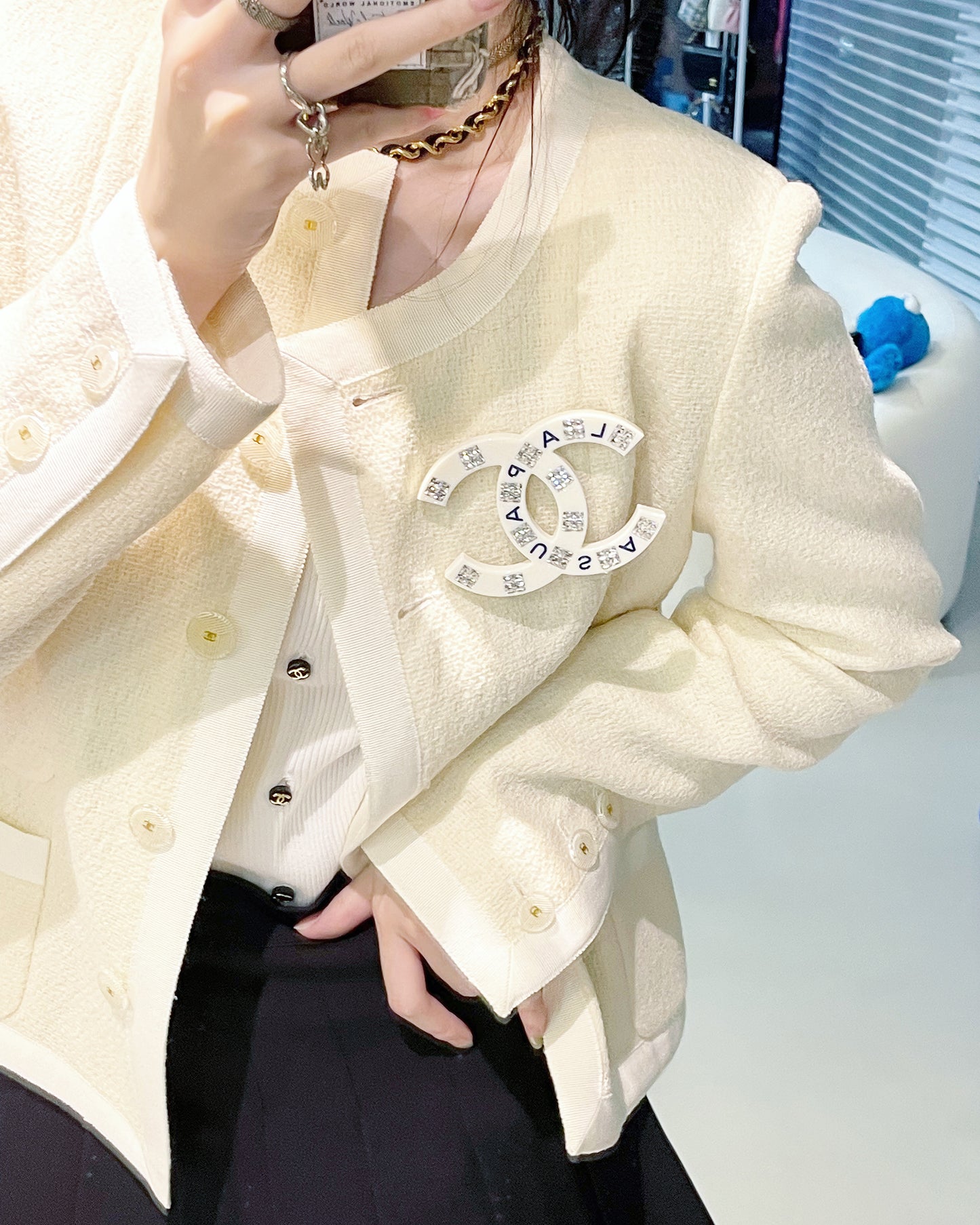 Chanel beige spring/summer jacket size:36