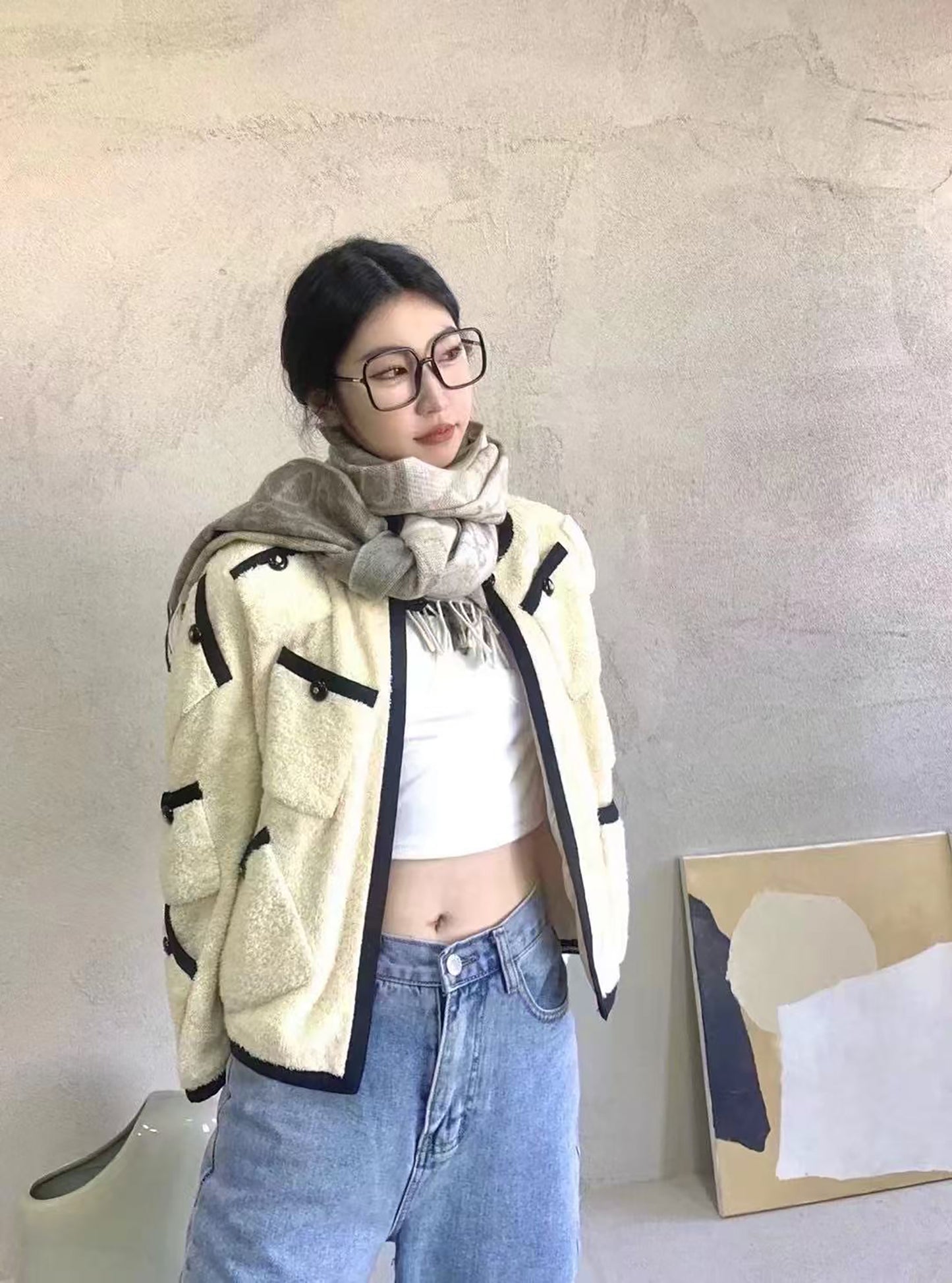 Chanel 1994 runway towel jacket size:36