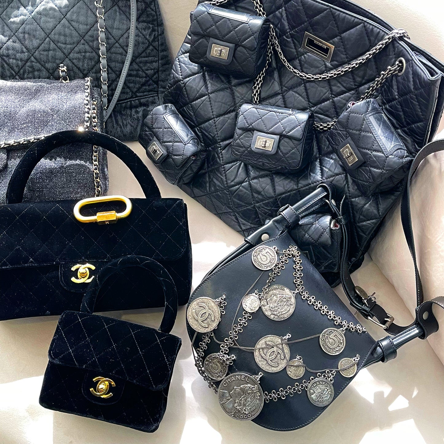 Chanel portrait coin saddle bag