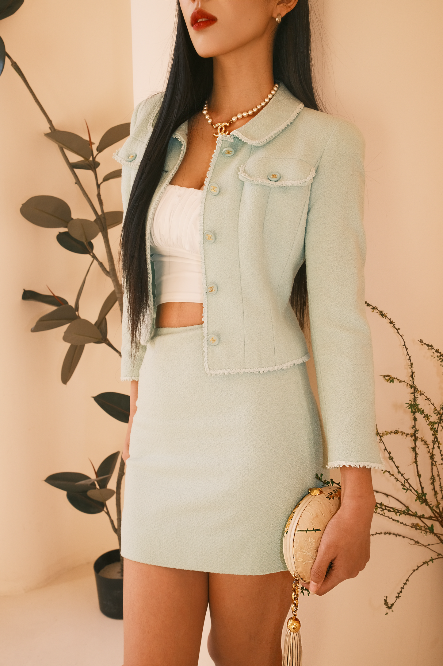 Chanel 90s Light Green Set size: 36