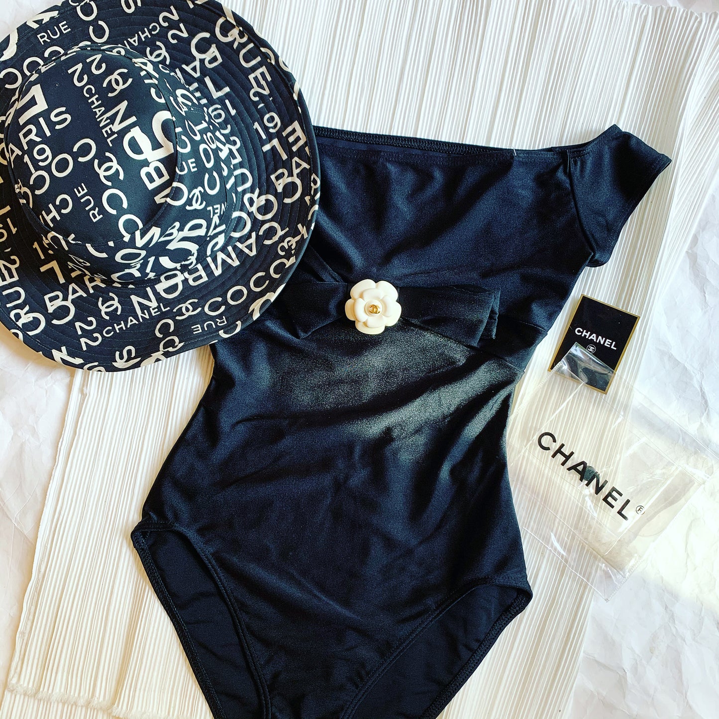 Chanel Classic Simple Black Swimsuit