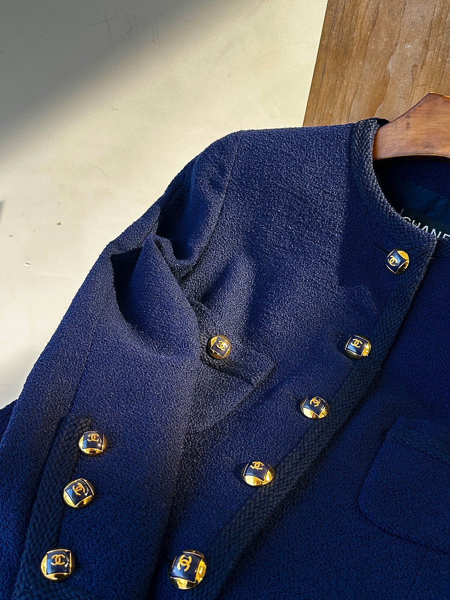 Chanel Blue Candy Button Coat size:36