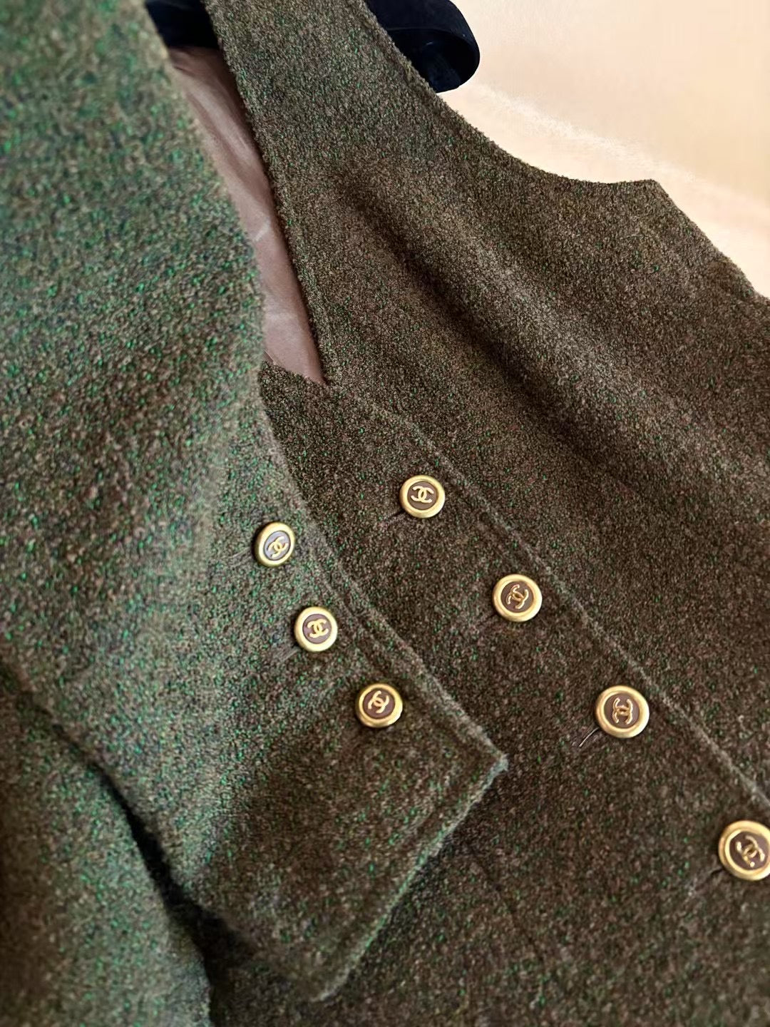 Chanel Dark green set Neutral Handsome Size:40