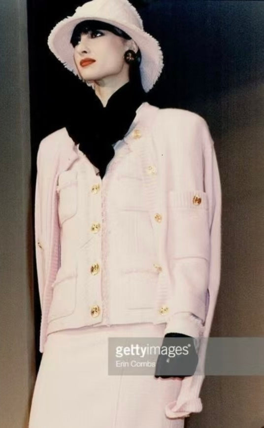 Chanel 80s Clover Button Cashmere Cardigan size:38