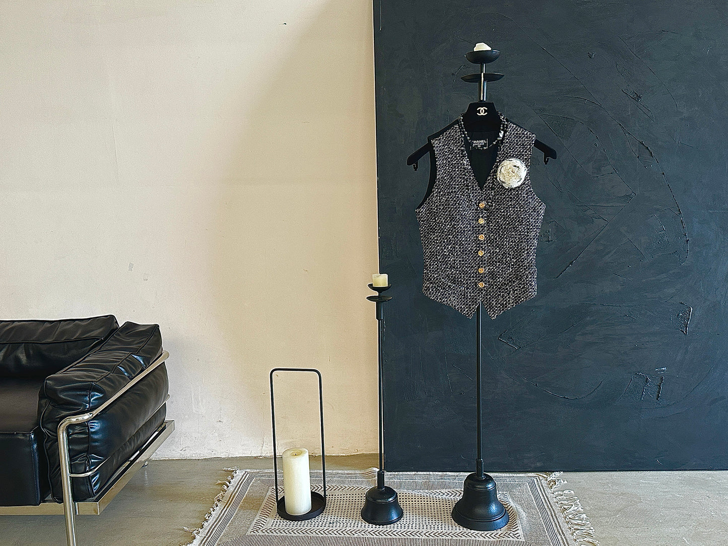 Chanel vintage grey woolen vest Size: 38