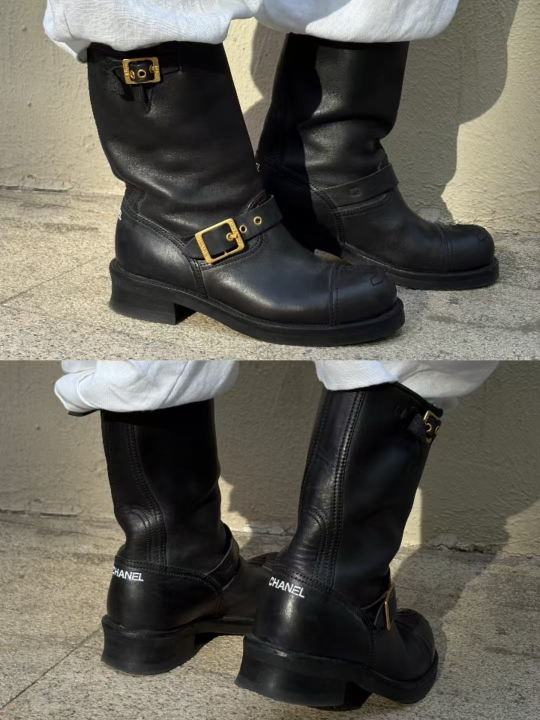 Chanel Brown/Black Boots Size:37