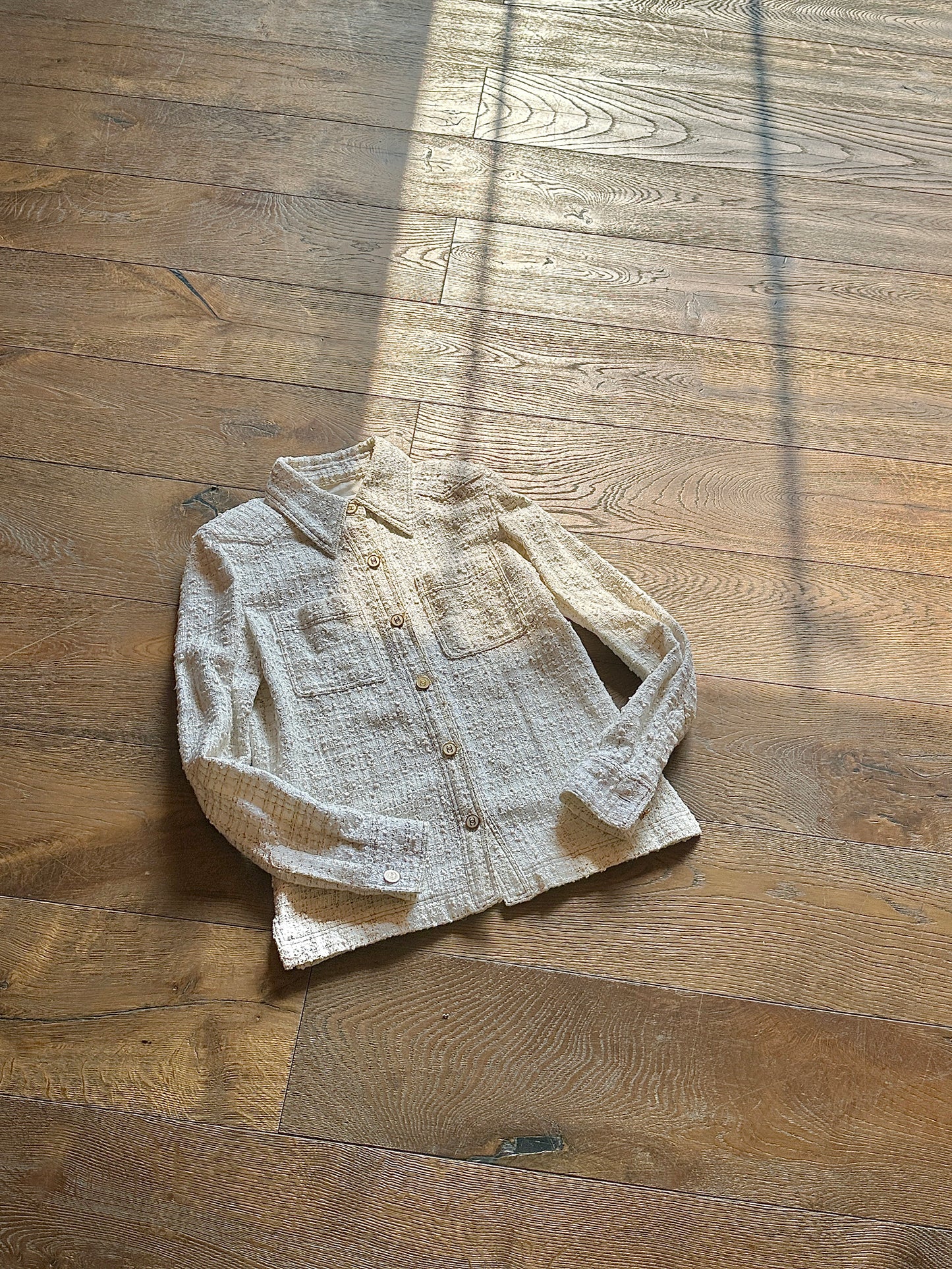 Chanel beige checkered shirt size:34