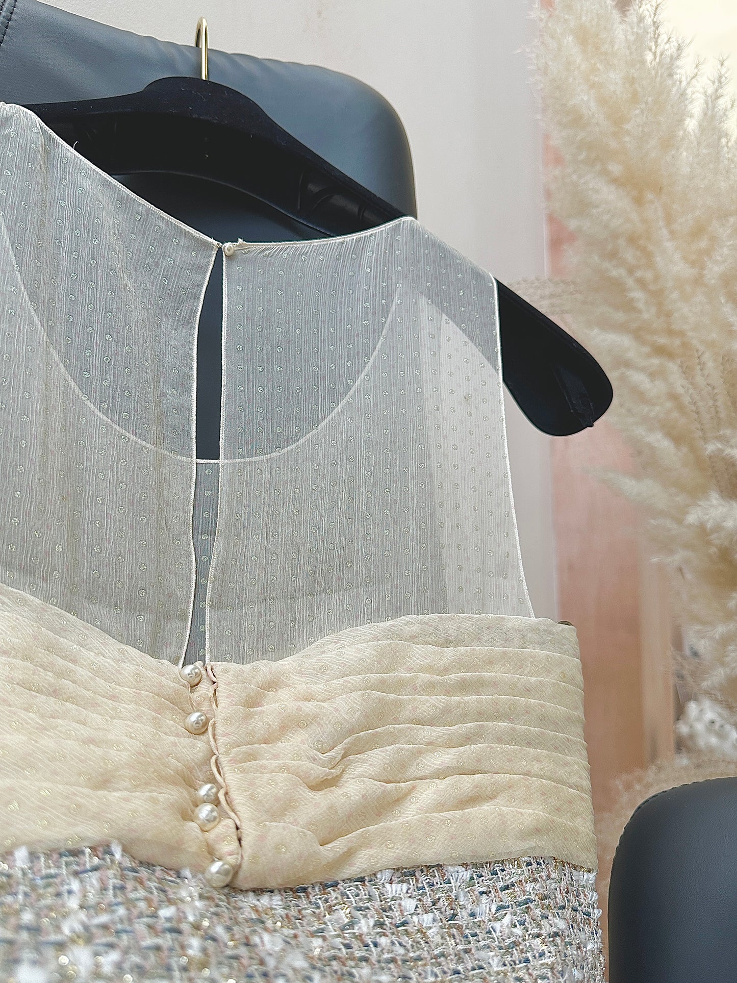 Chanel Show Lace Woolen Dress Size: 36