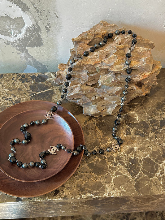 Chanel Black Pearl Long Necklace