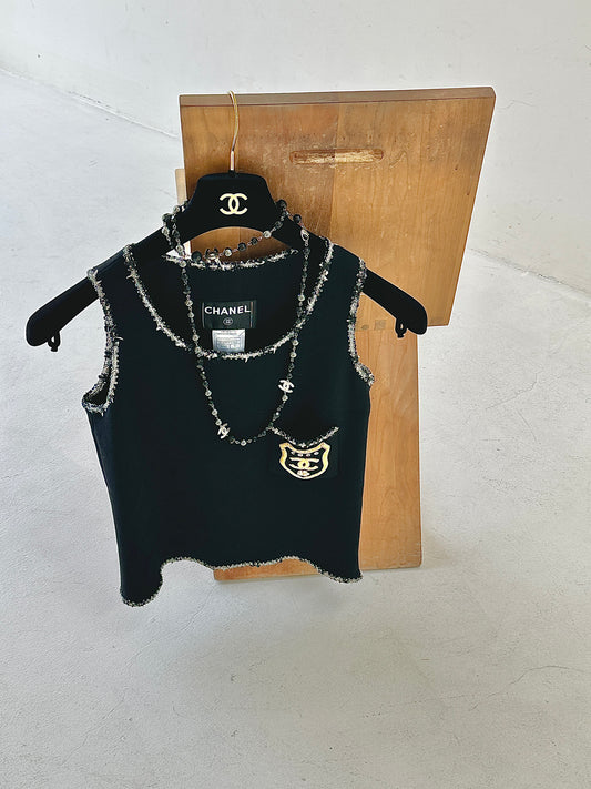 Chanel embroidered woolen vest size:38