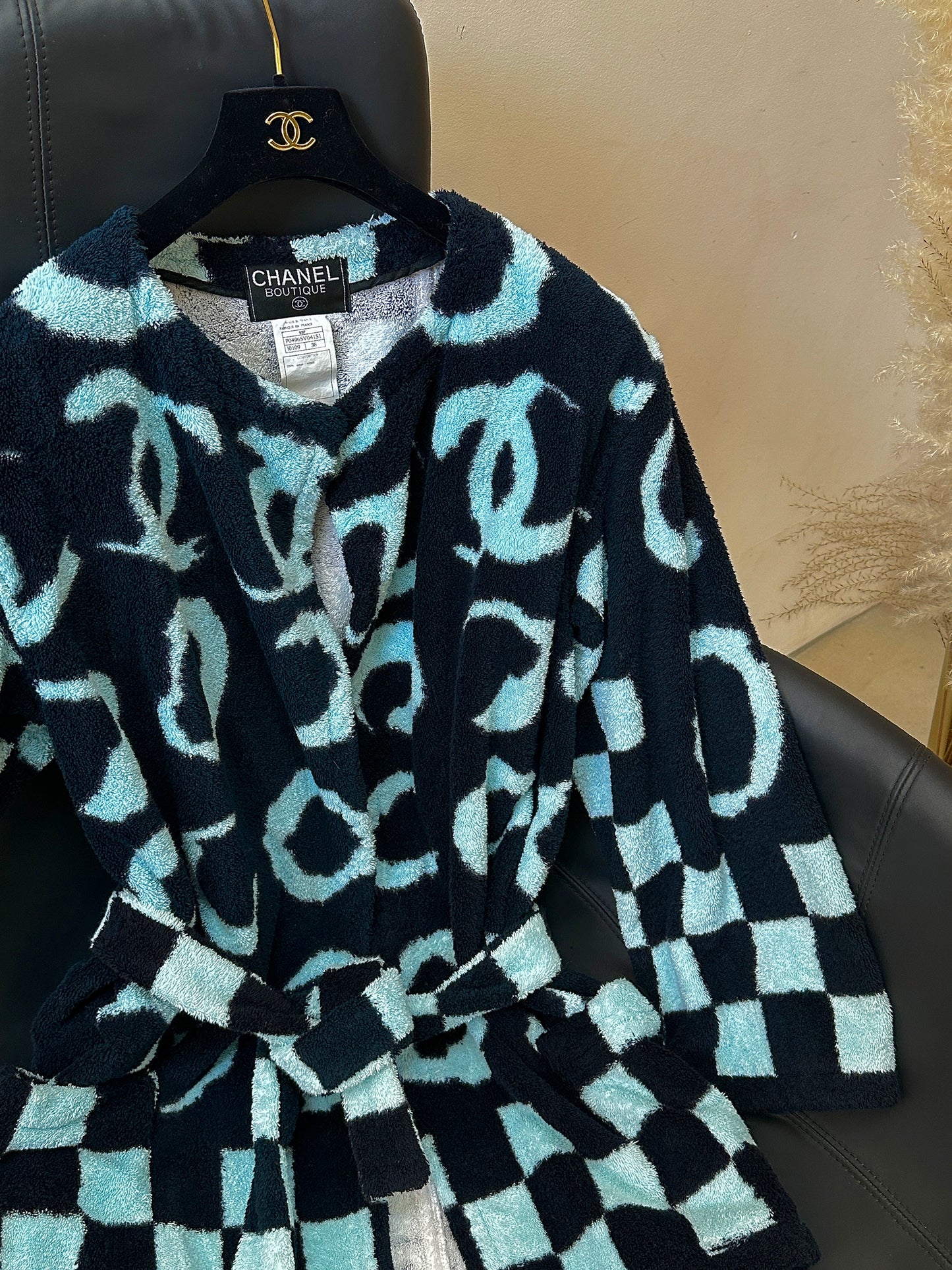 Chanel 1995 blue towel jacket Size: oversize