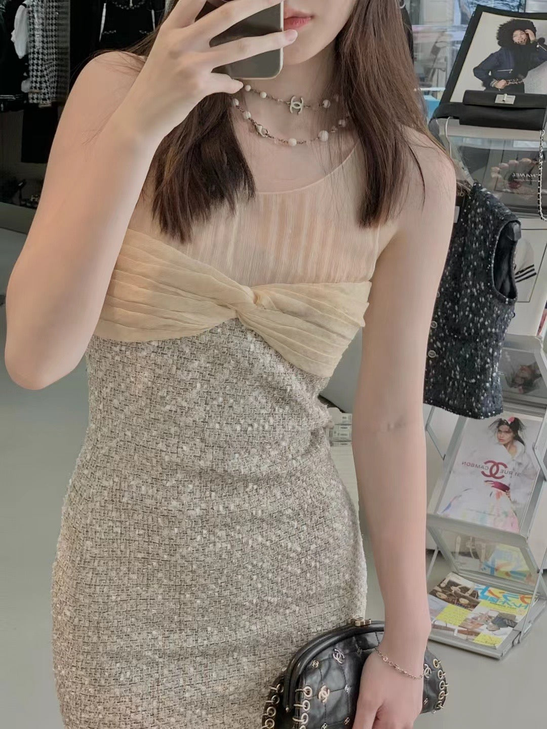 Chanel Show Lace Woolen Dress Size: 36
