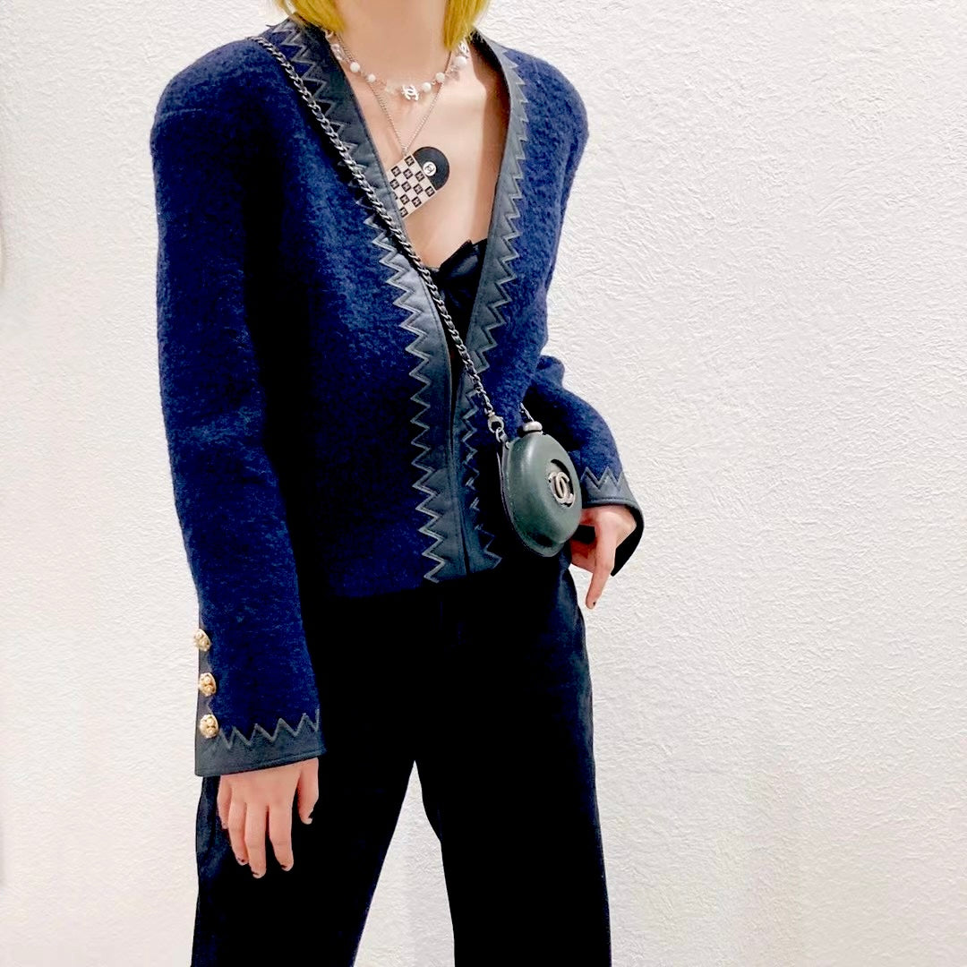 Chanel 2015 Salzburg Leather Jacket Size: 40