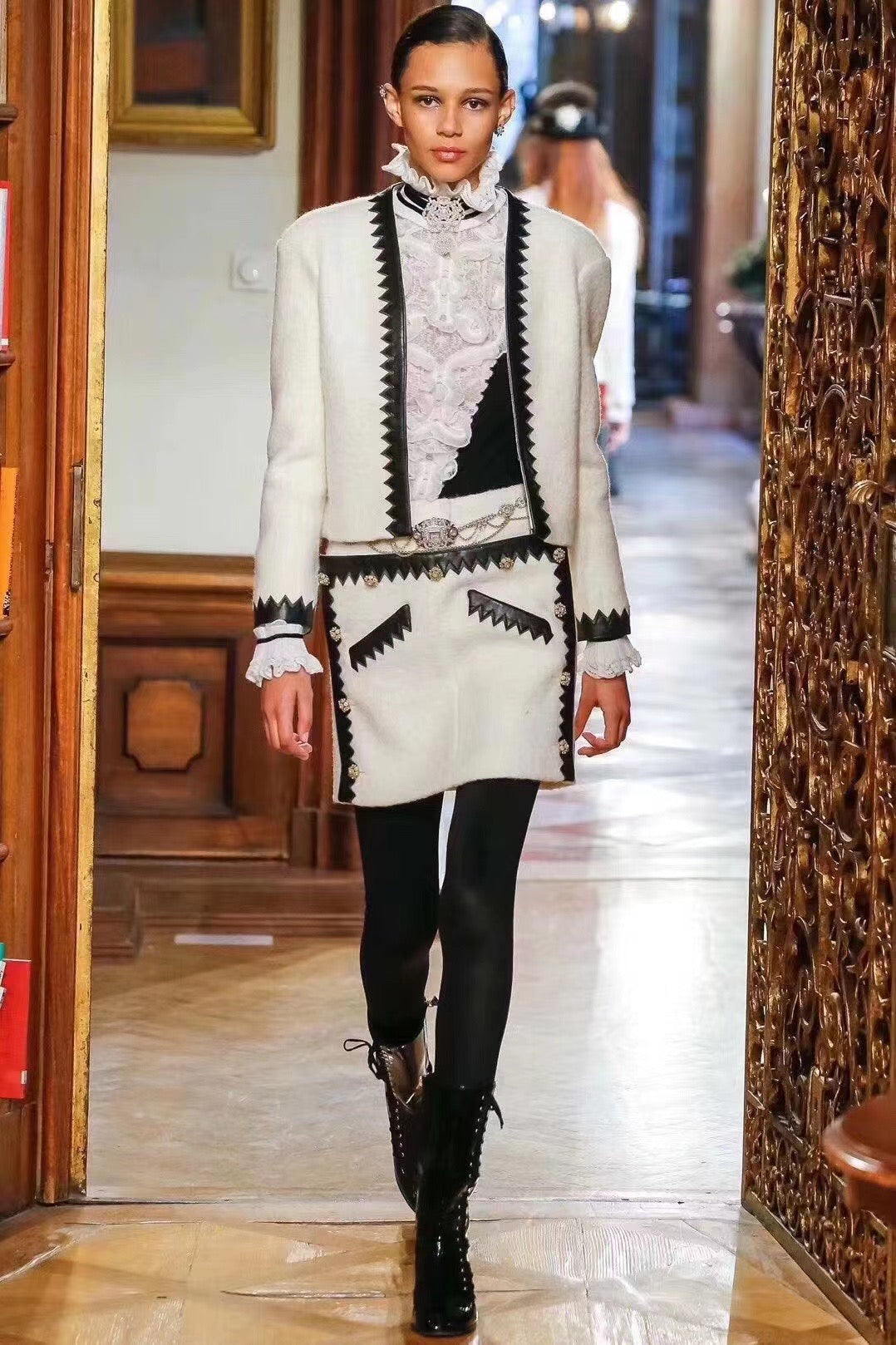Chanel 2015 Salzburg Leather Jacket Size: 40