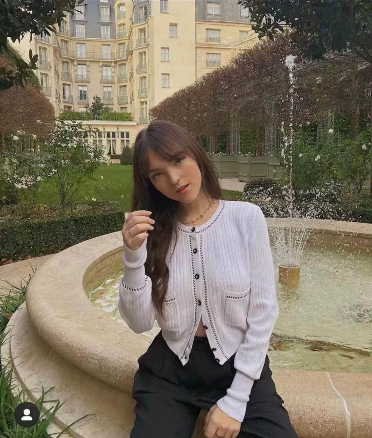 Chanel Vintage White Knitted Cardigan size:38