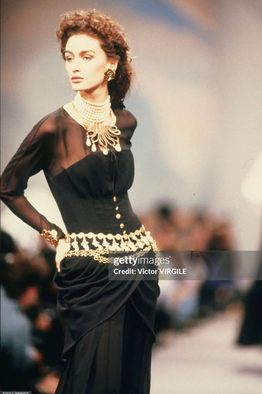 Chanel Black Show Dress Dress Size:36
