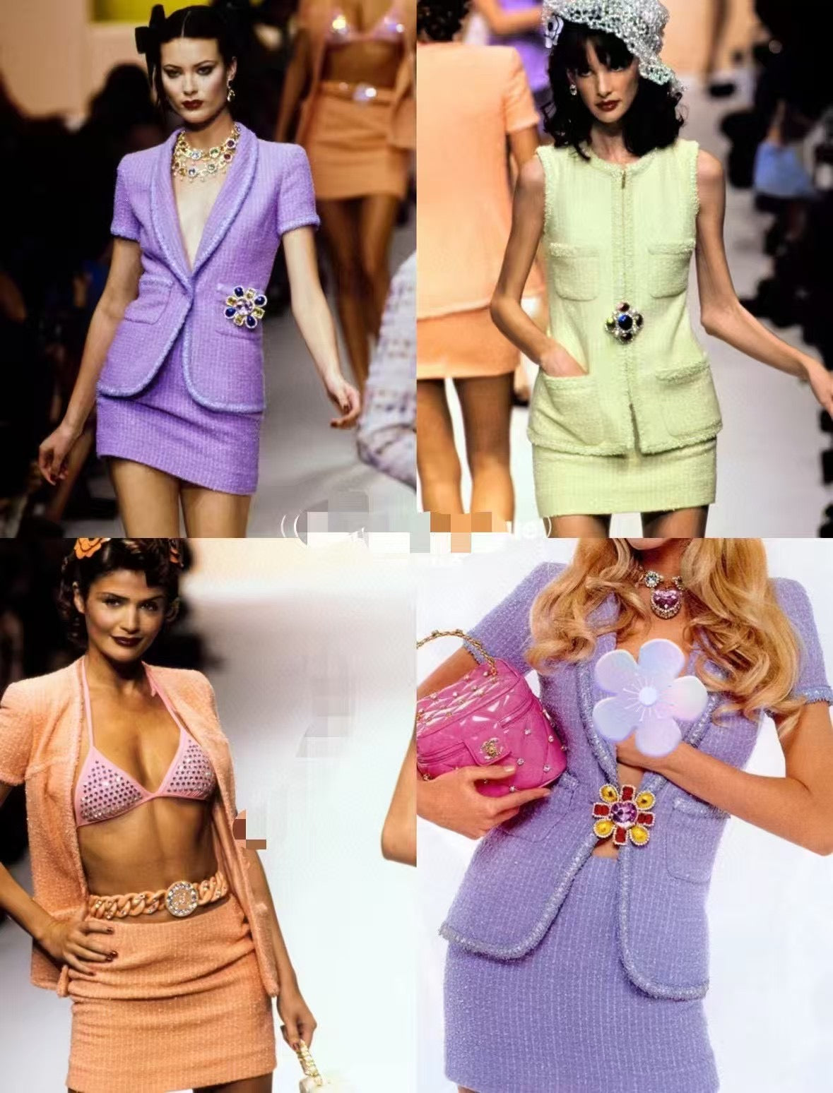 Chanel 1995 Green Short Sleeve Set Size:38
