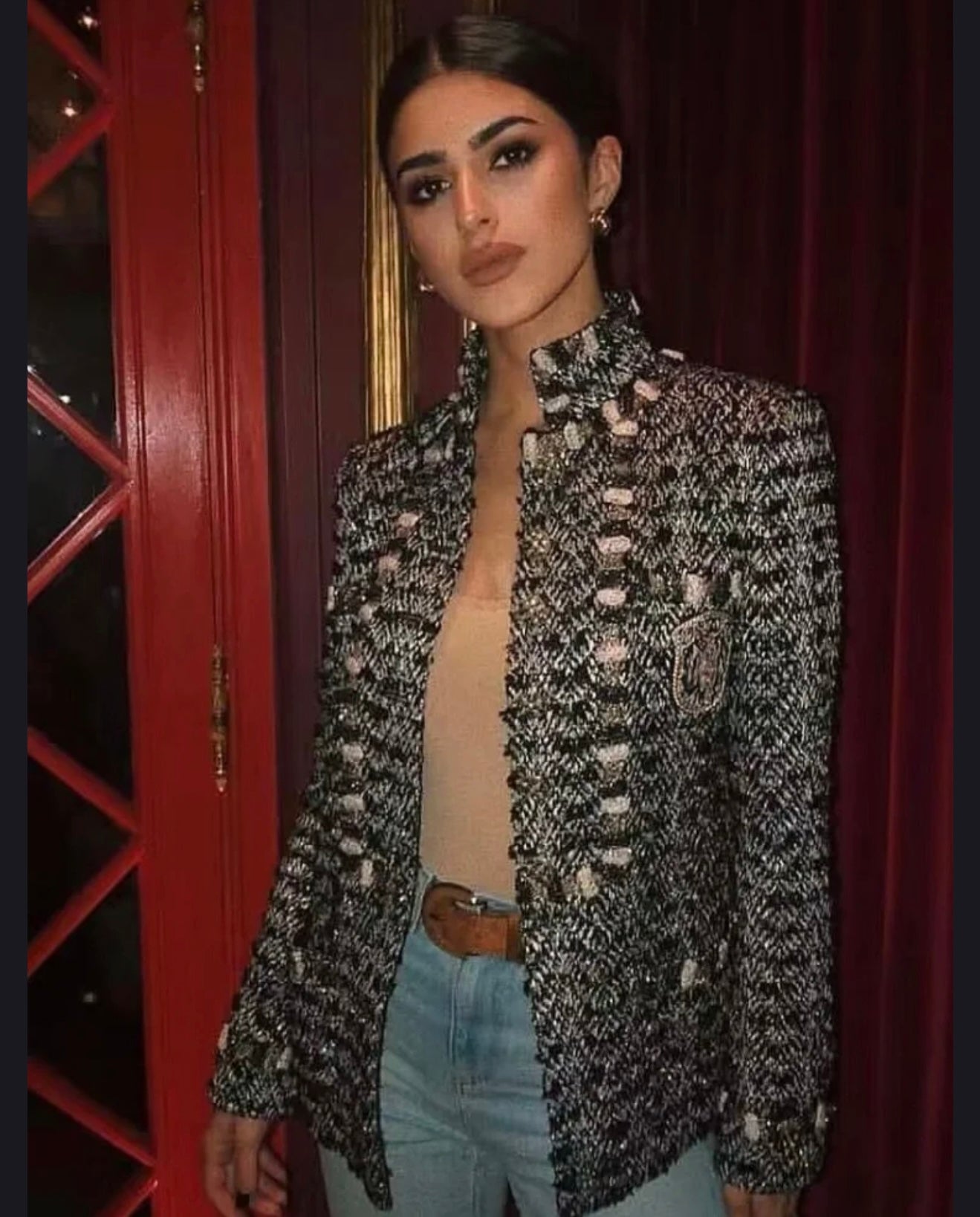 Chanel 2012 Mumbai series glass jacket Size:44
