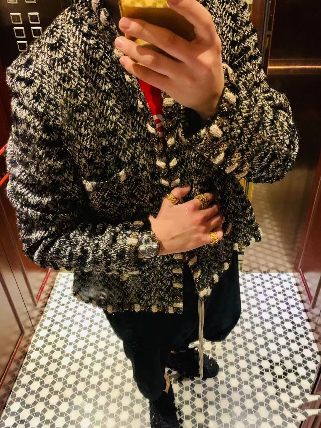 Chanel 2012 Mumbai series glass jacket Size:44