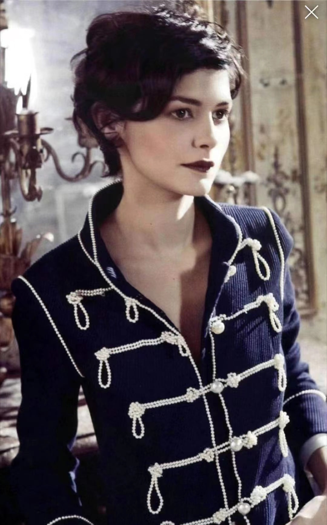 Chanel pearl embroidered jacket Size:36