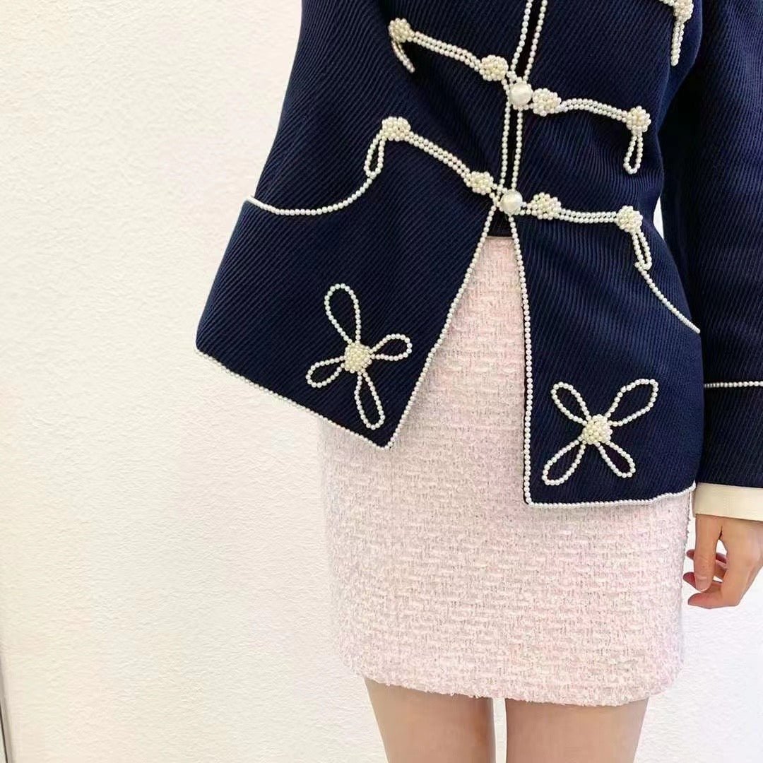 Chanel pearl embroidered jacket Size:36