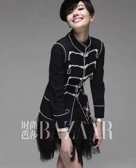 Chanel pearl embroidered jacket Size:36