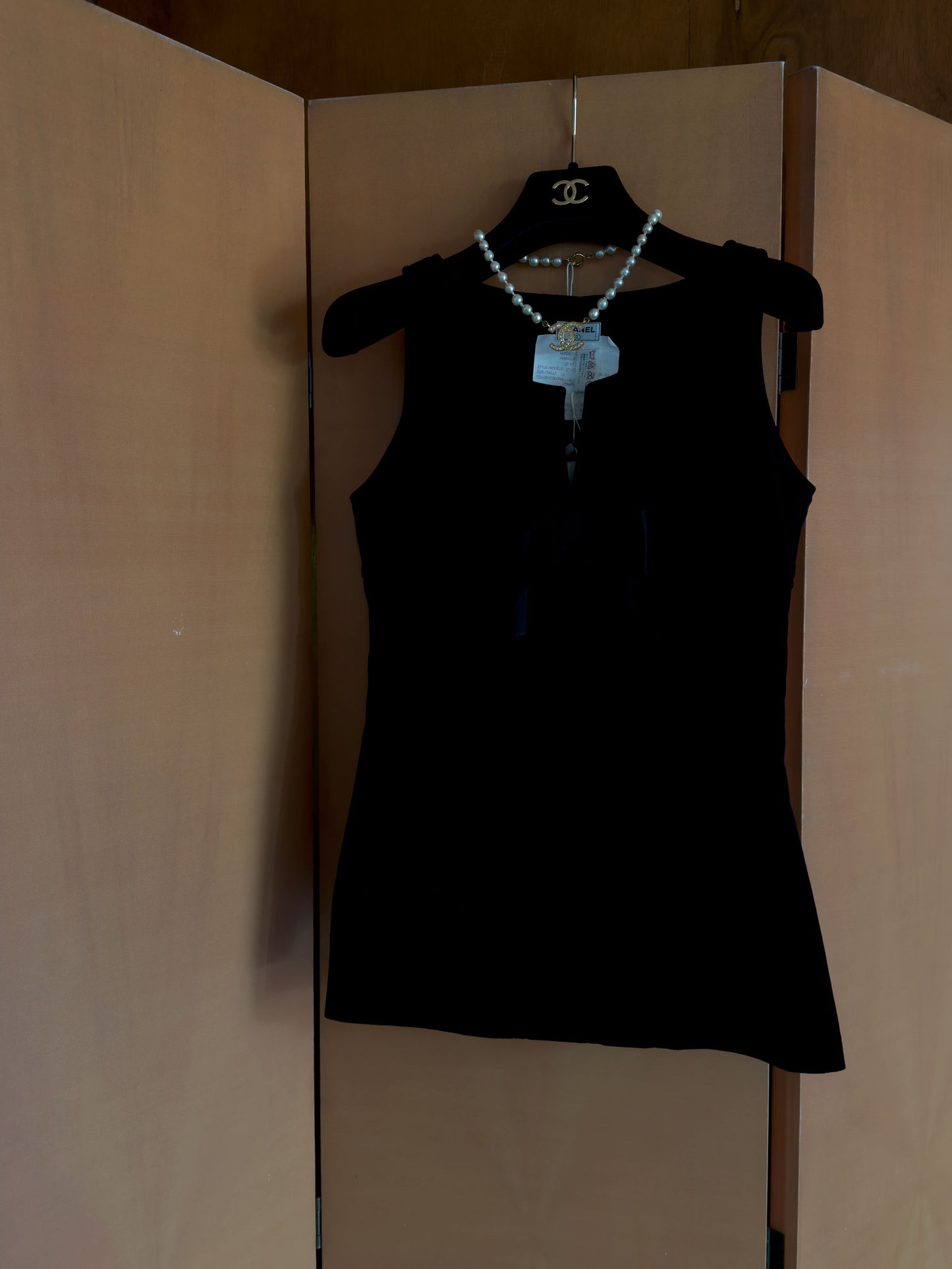 Chanel 90s Velvet Bow Vest Size:36