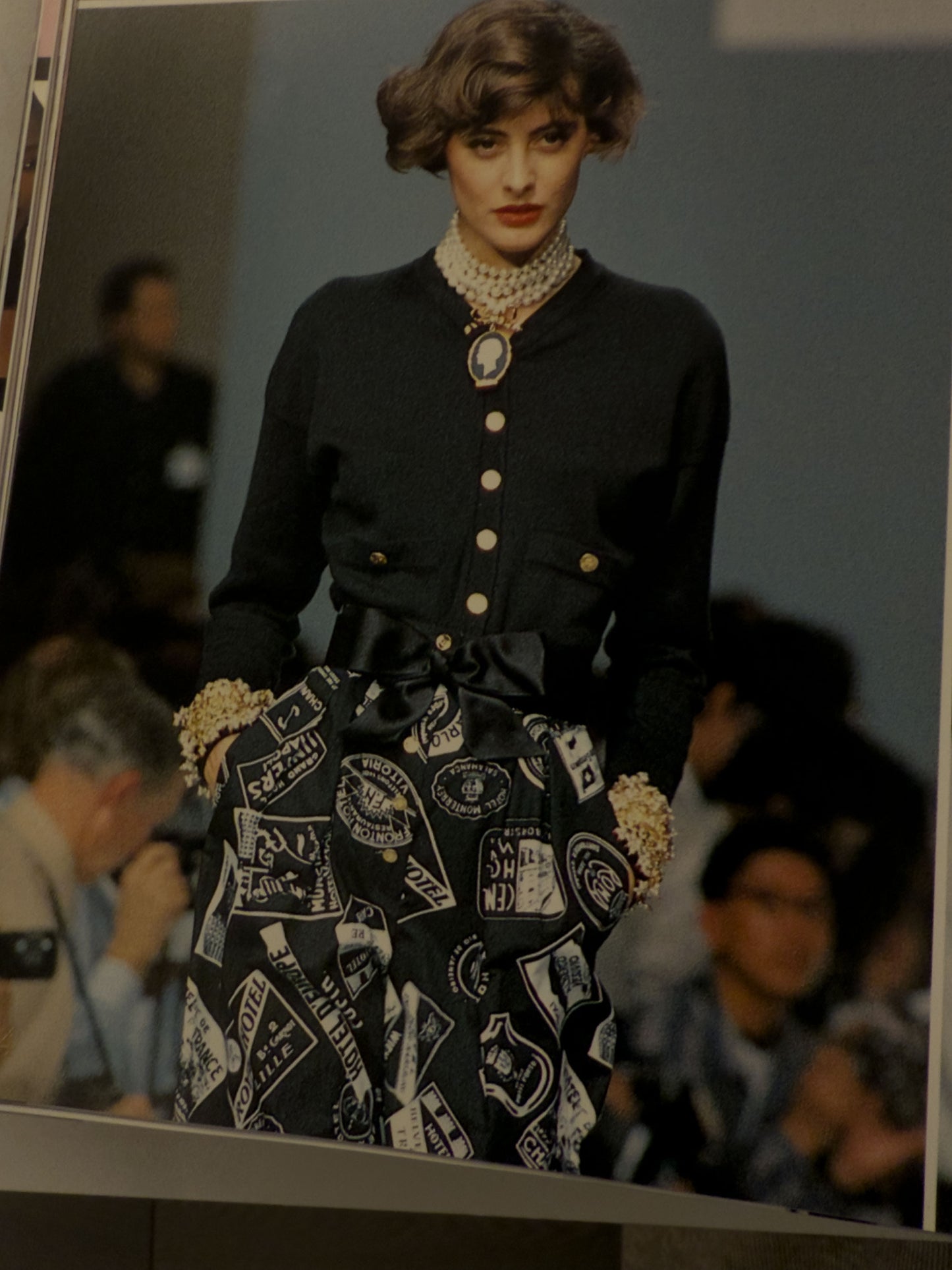 Chanel classic three-layer pearl necklace