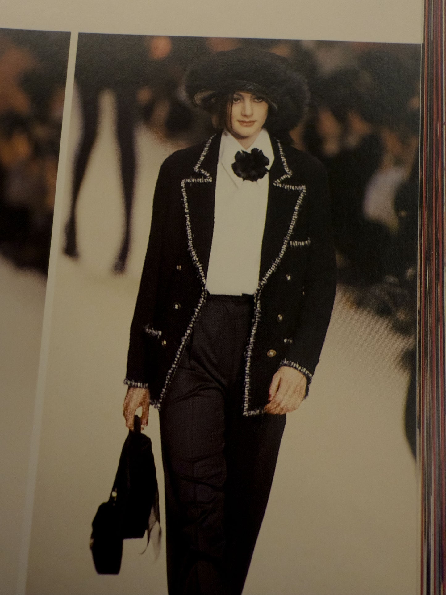 Chanel 1994 Black Show Long Coat Size:38