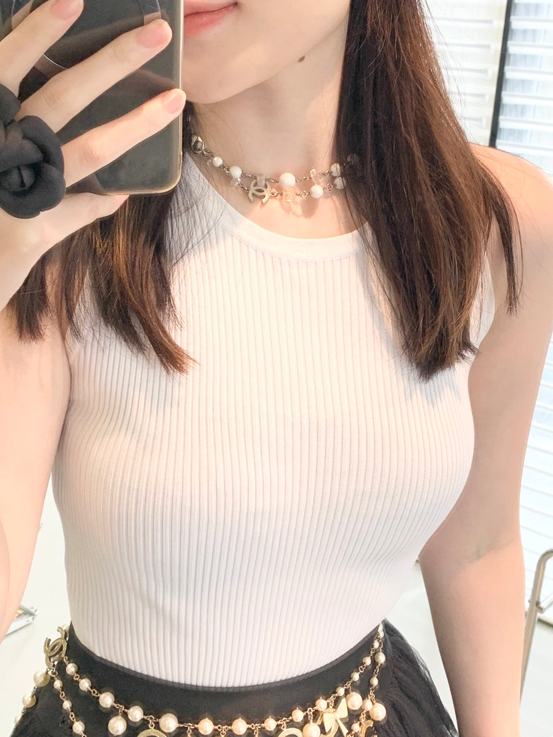 Chanel White knitted vest Size:38