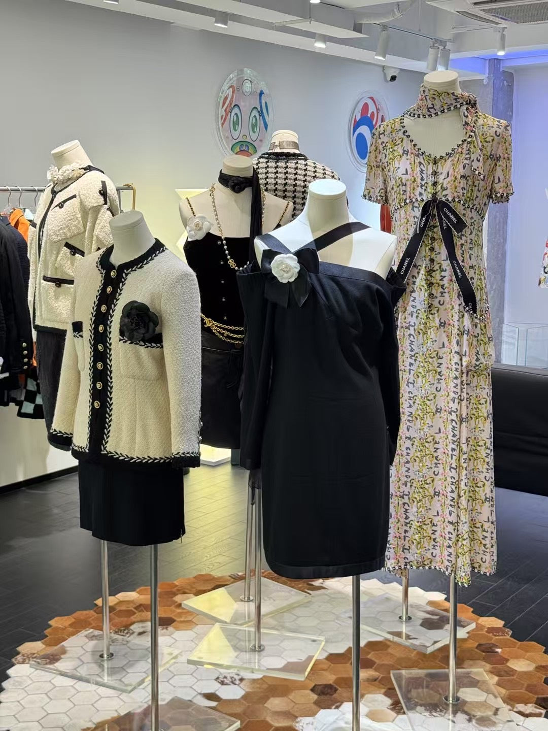 Chanel 1990 Black Camellia Dress Size:40