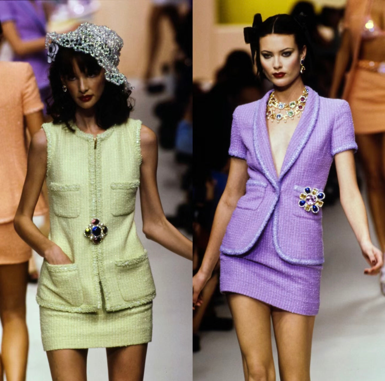 Chanel 1995 Green Short Sleeve Set Size:38