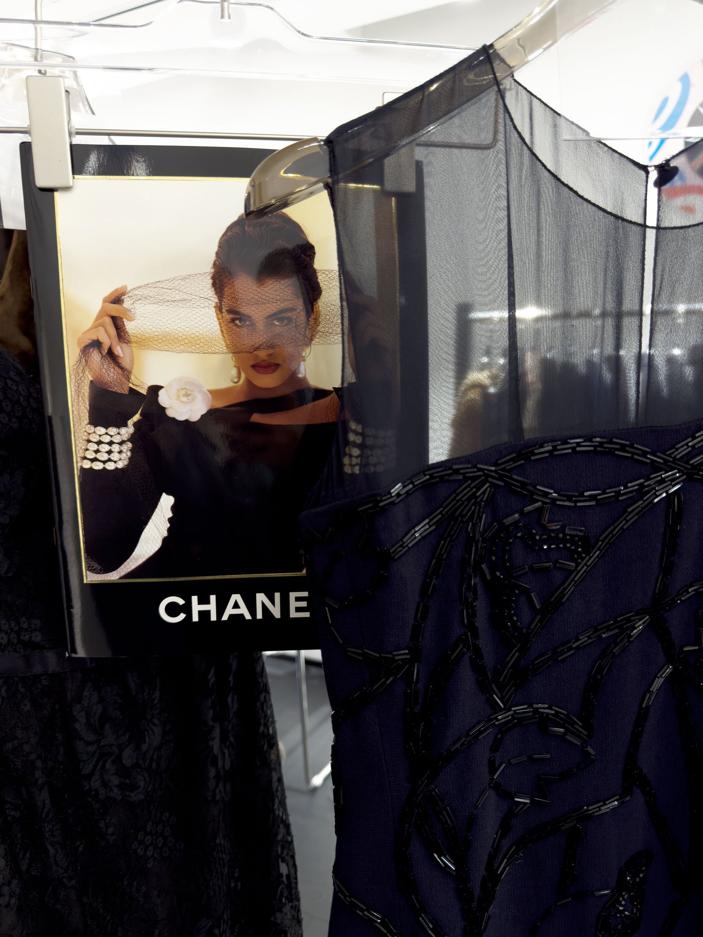 Chanel 1990 Black Camellia Dress Size:40