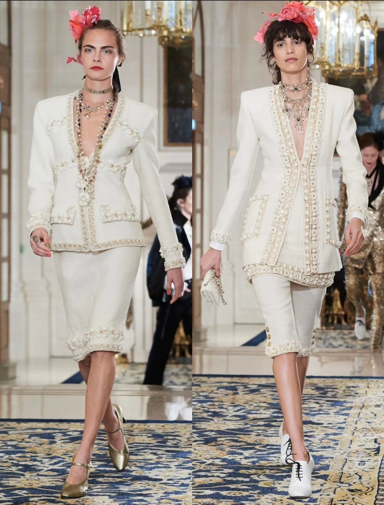 Chanel 2014 off white jacket Size:48