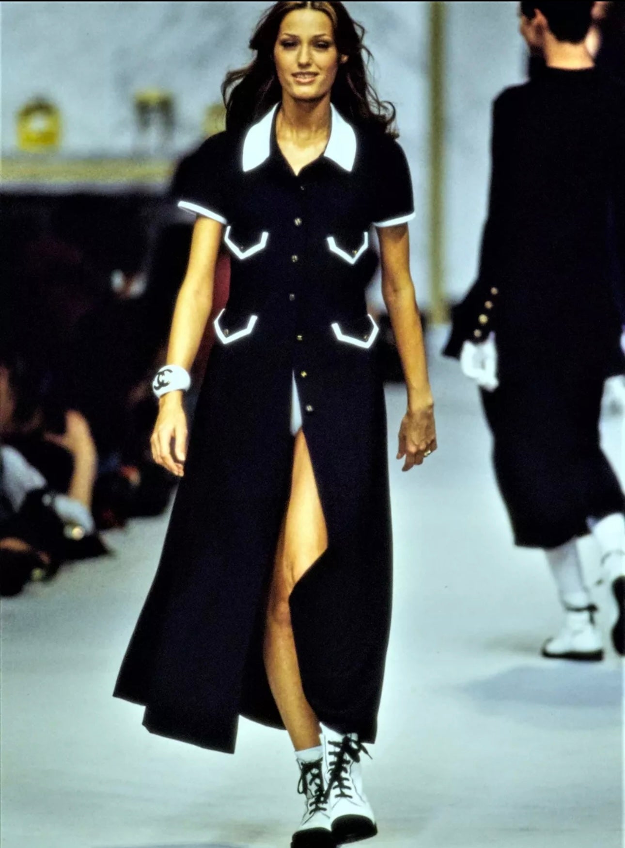 Chanel Navy style long dress Size:38