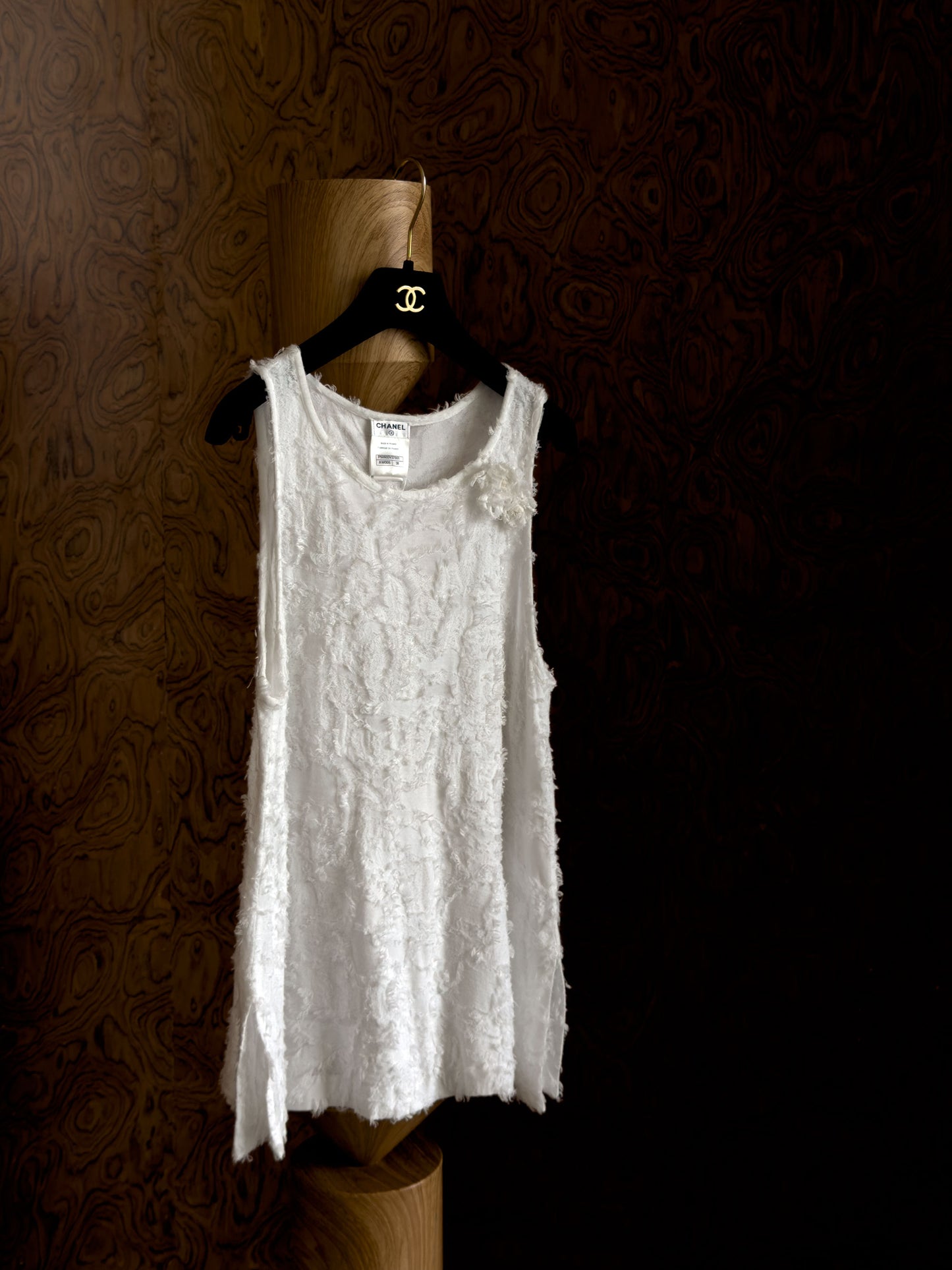 Chanel White camellia vest Size:40