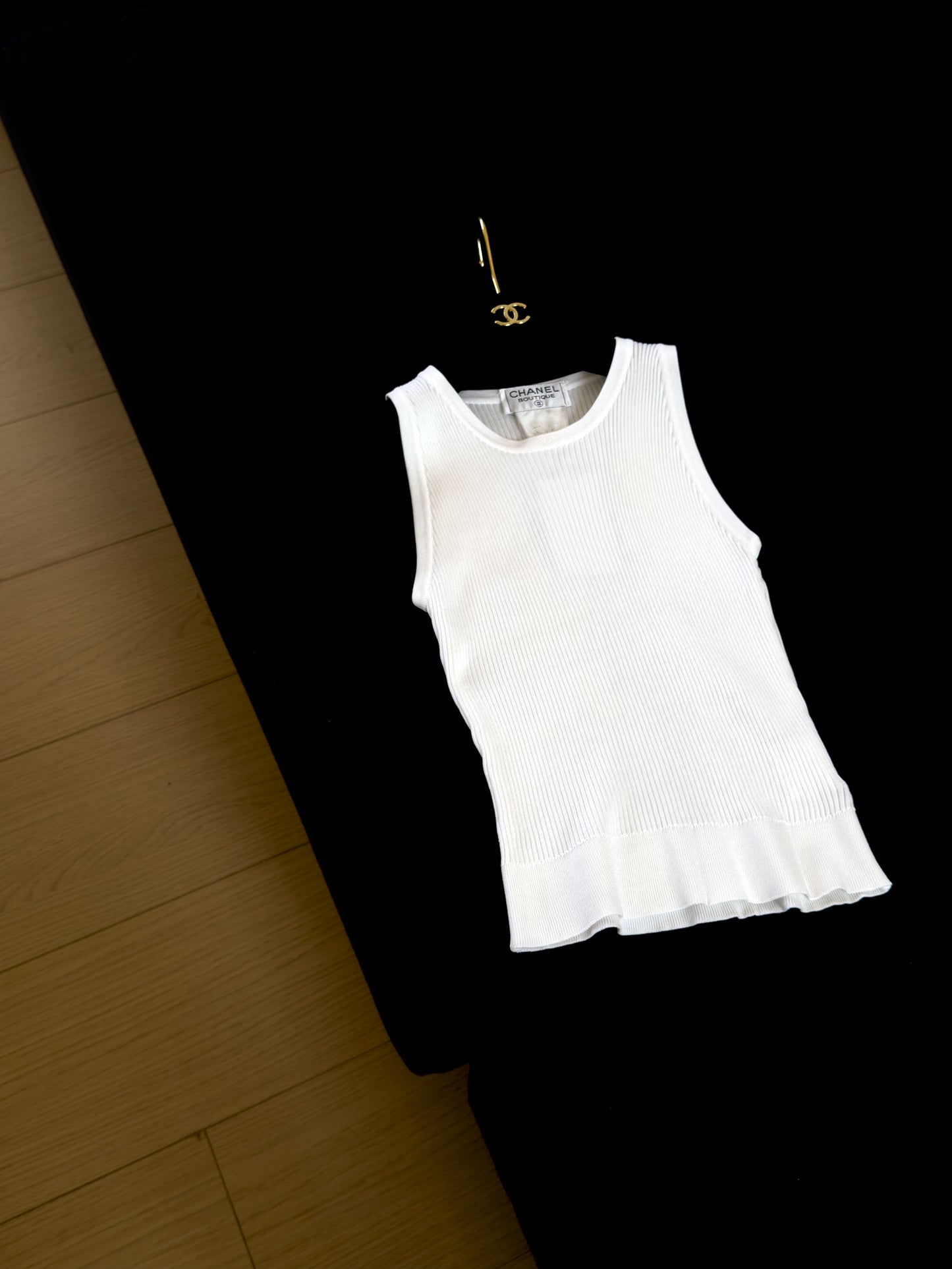 Chanel White knitted vest Size:38