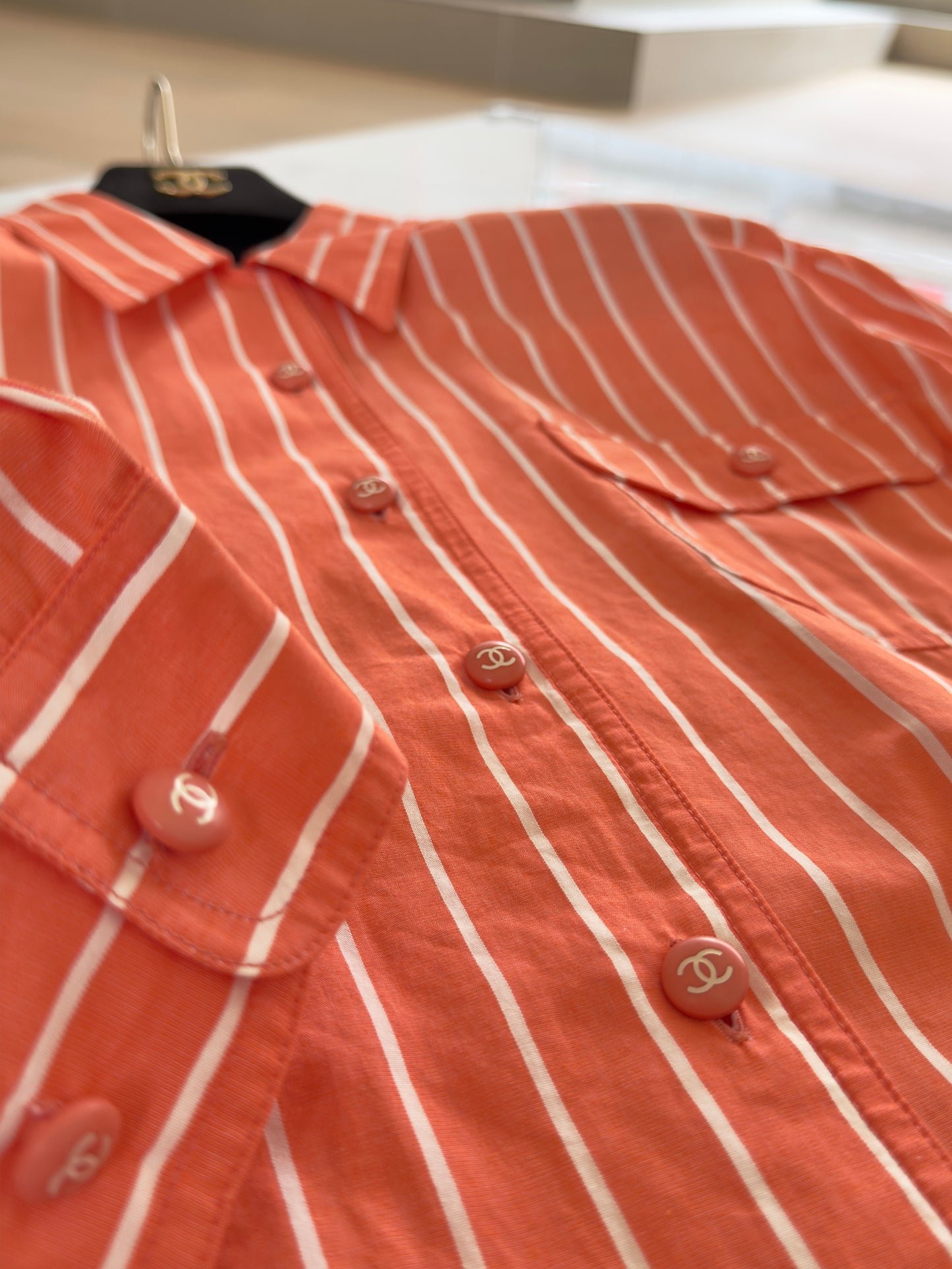 Chane Orange shirt set Size:38