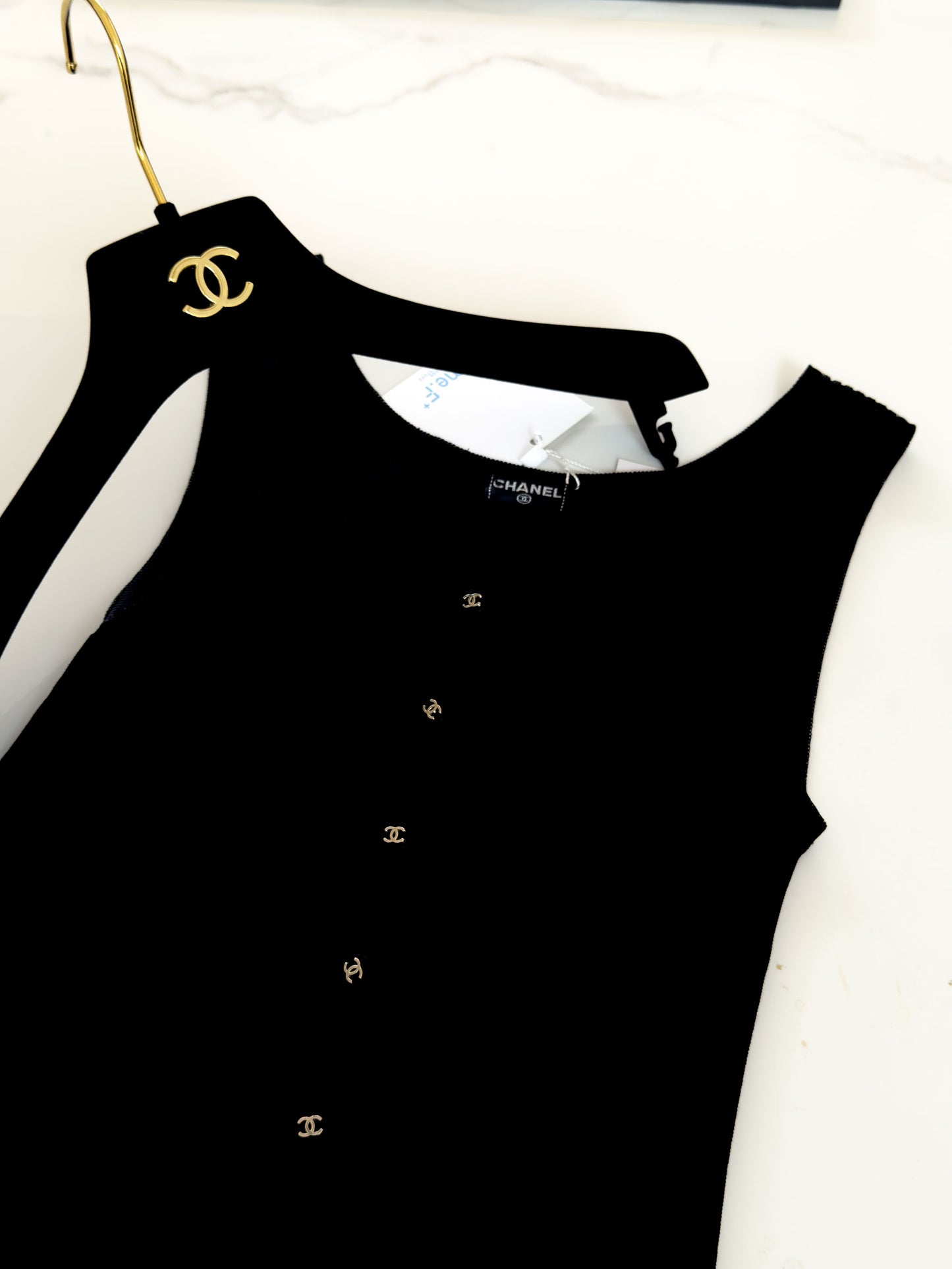 Chanel black knitted vest Size:38