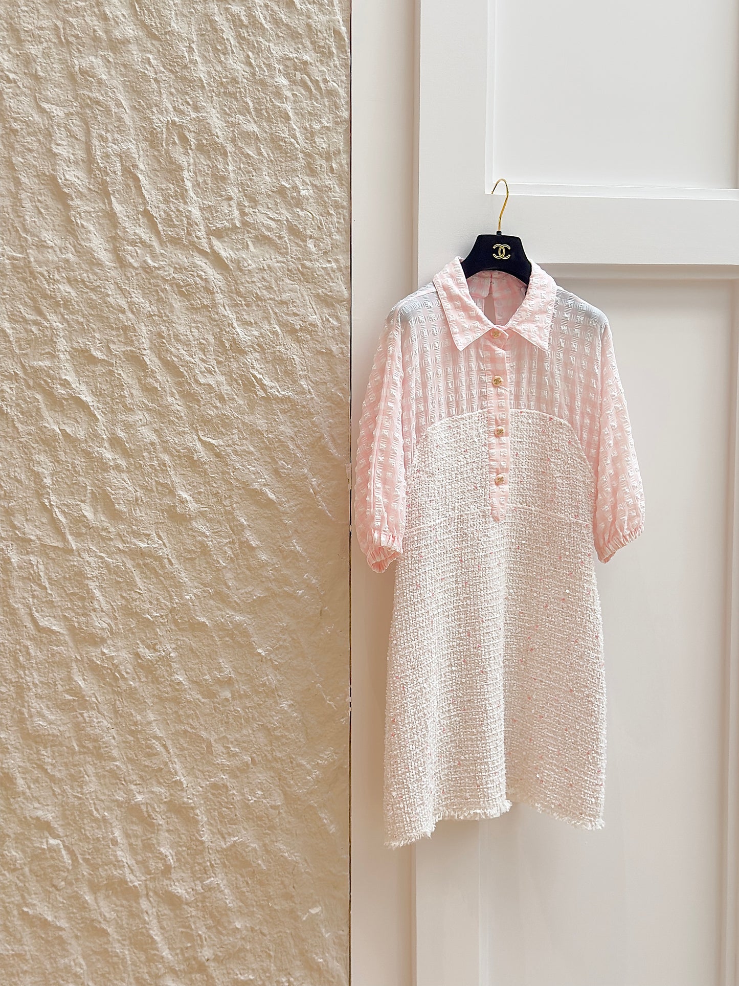 Chanel Vacation style pink dress Size:36