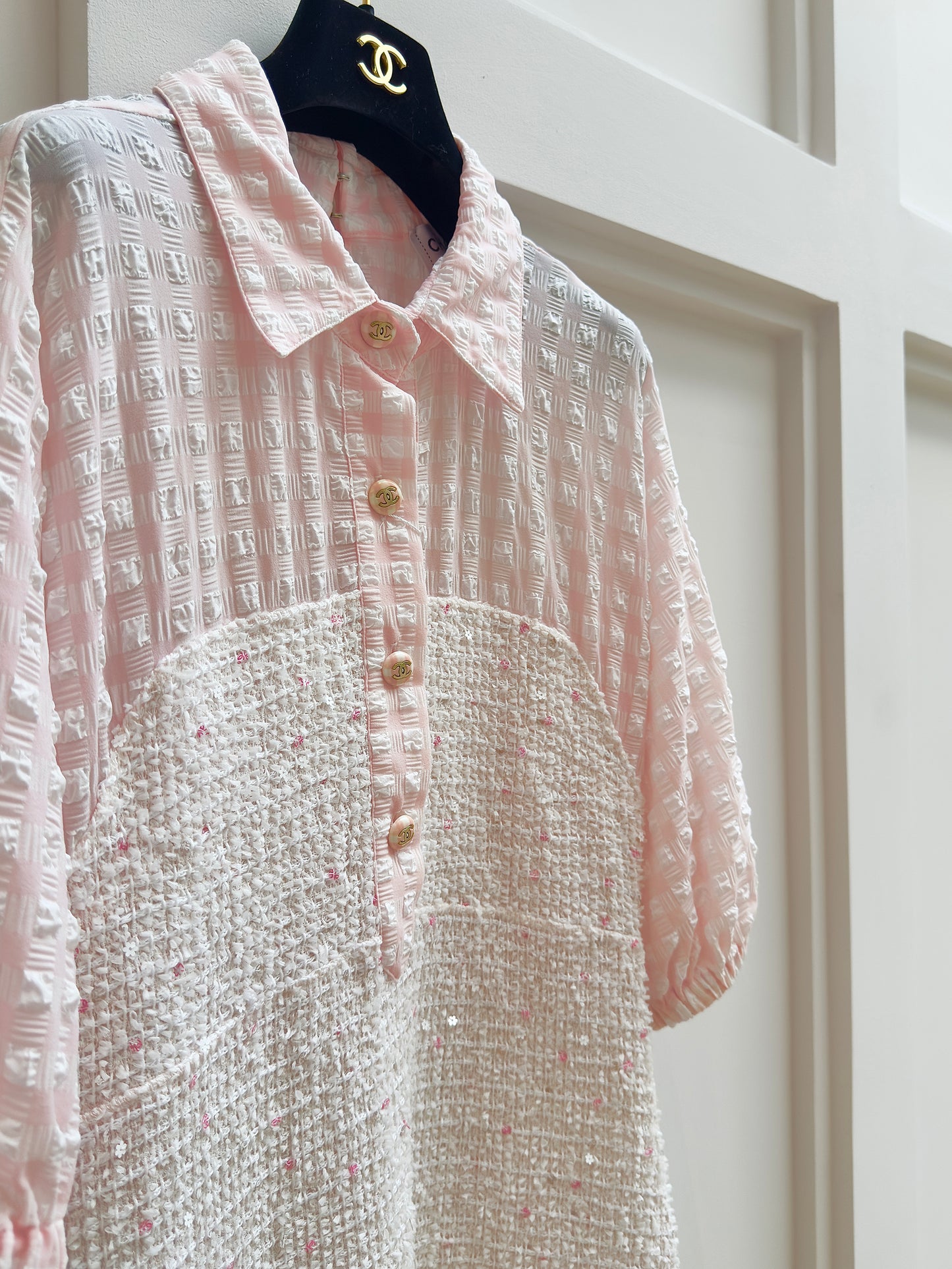 Chanel Vacation style pink dress Size:36