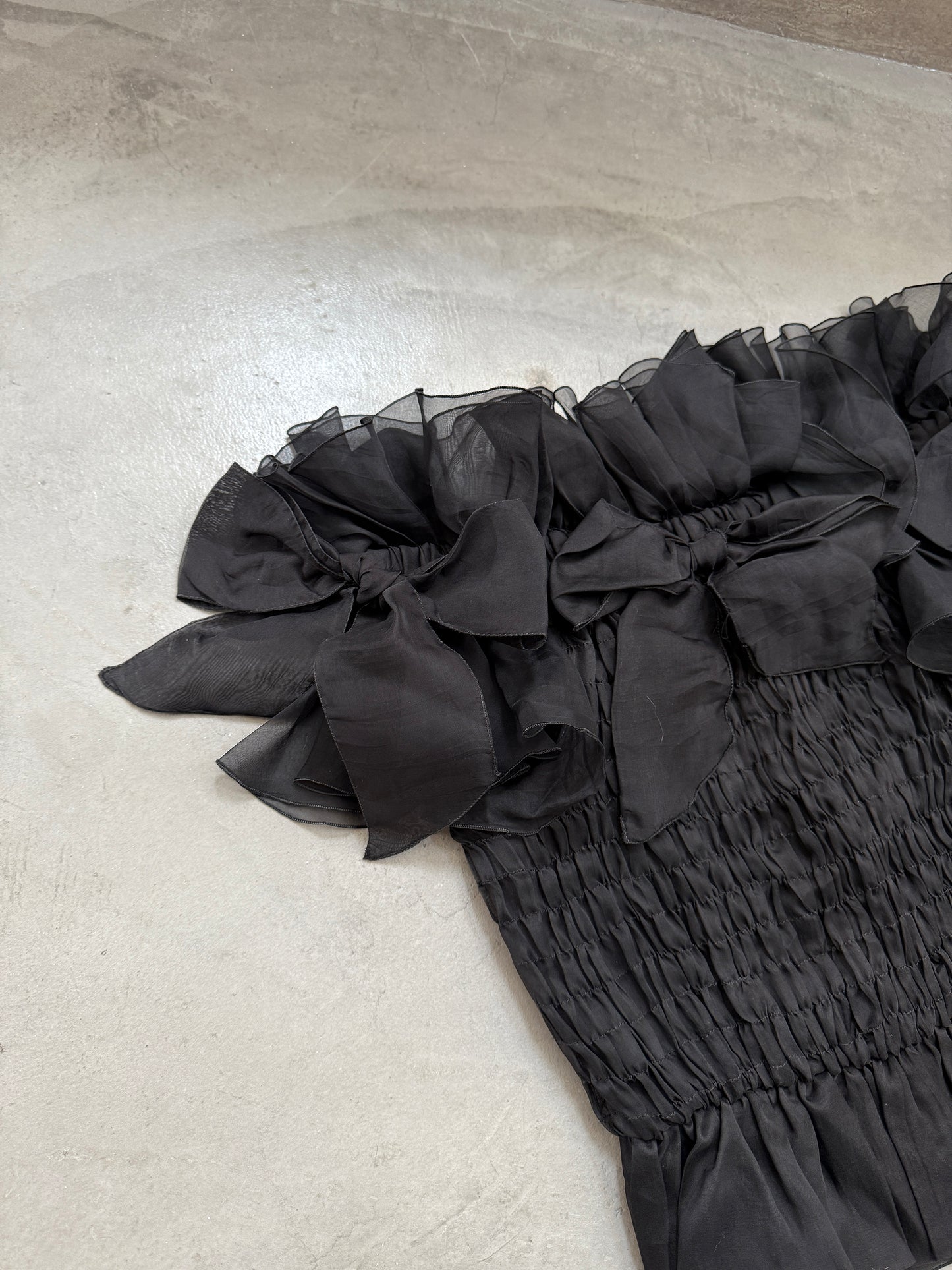 Chanel 1980s bow tie-up camisole top Size:38