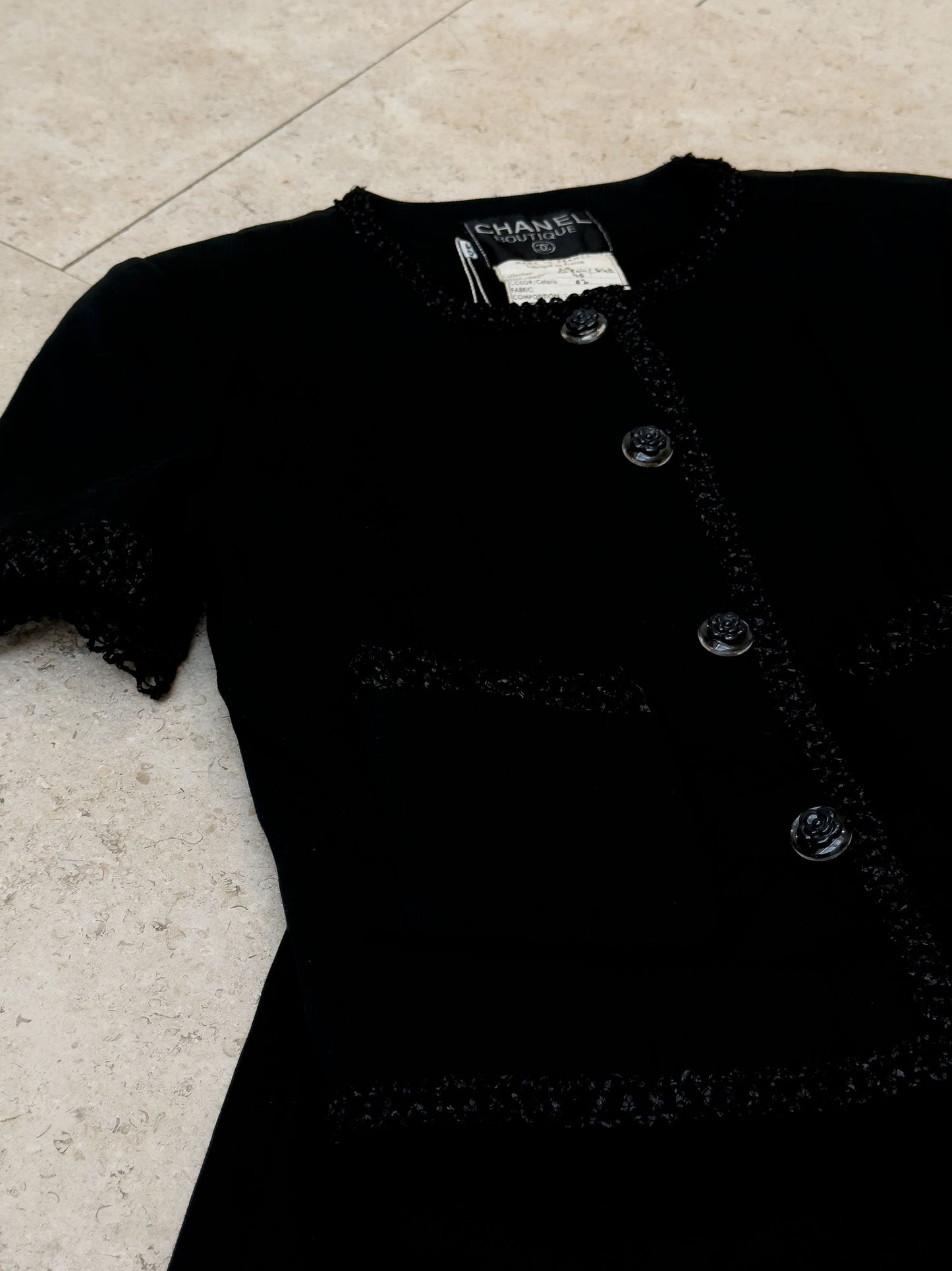 Chanel Black Camellia Set Size:38
