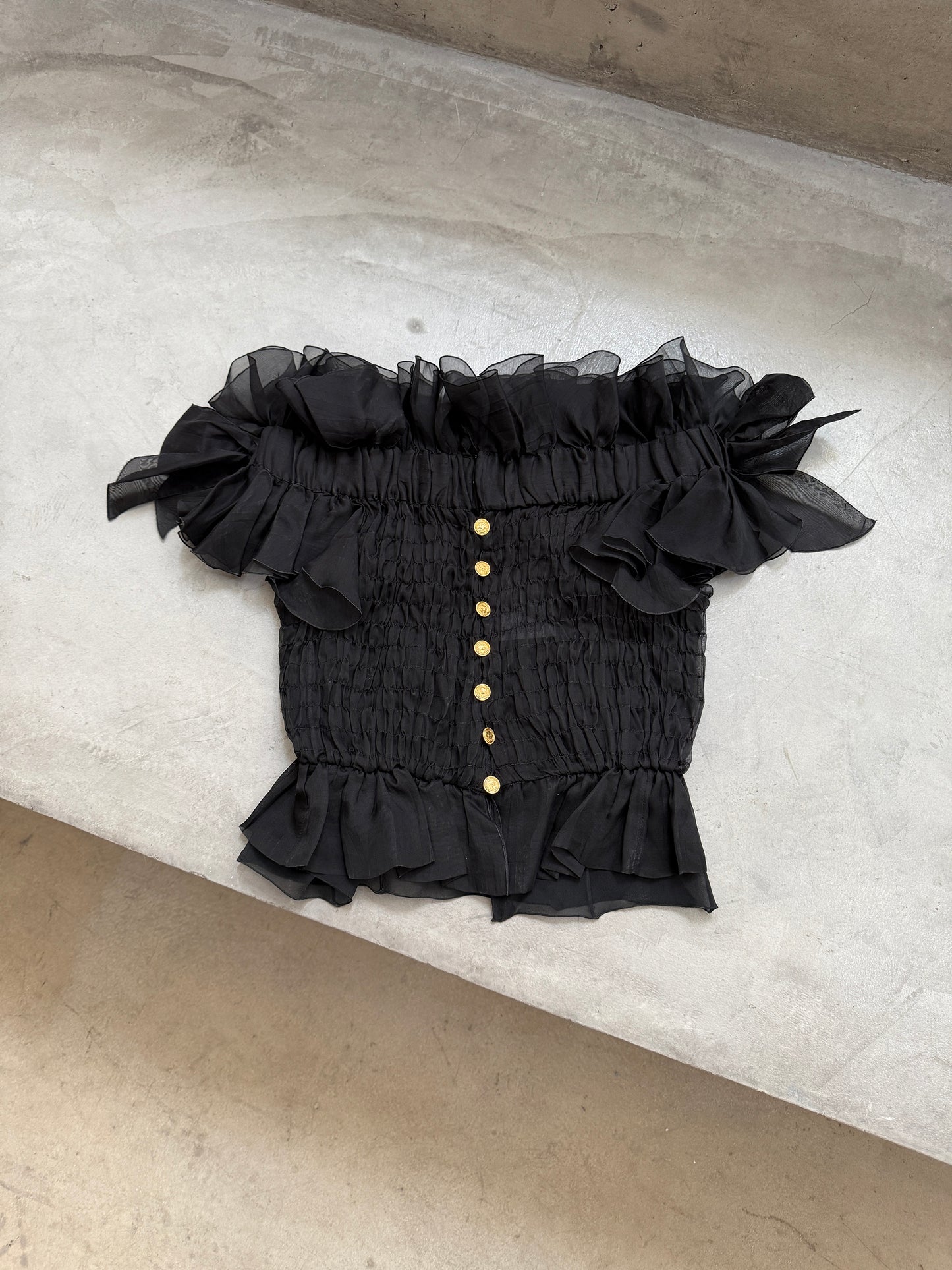 Chanel 1980s bow tie-up camisole top Size:38