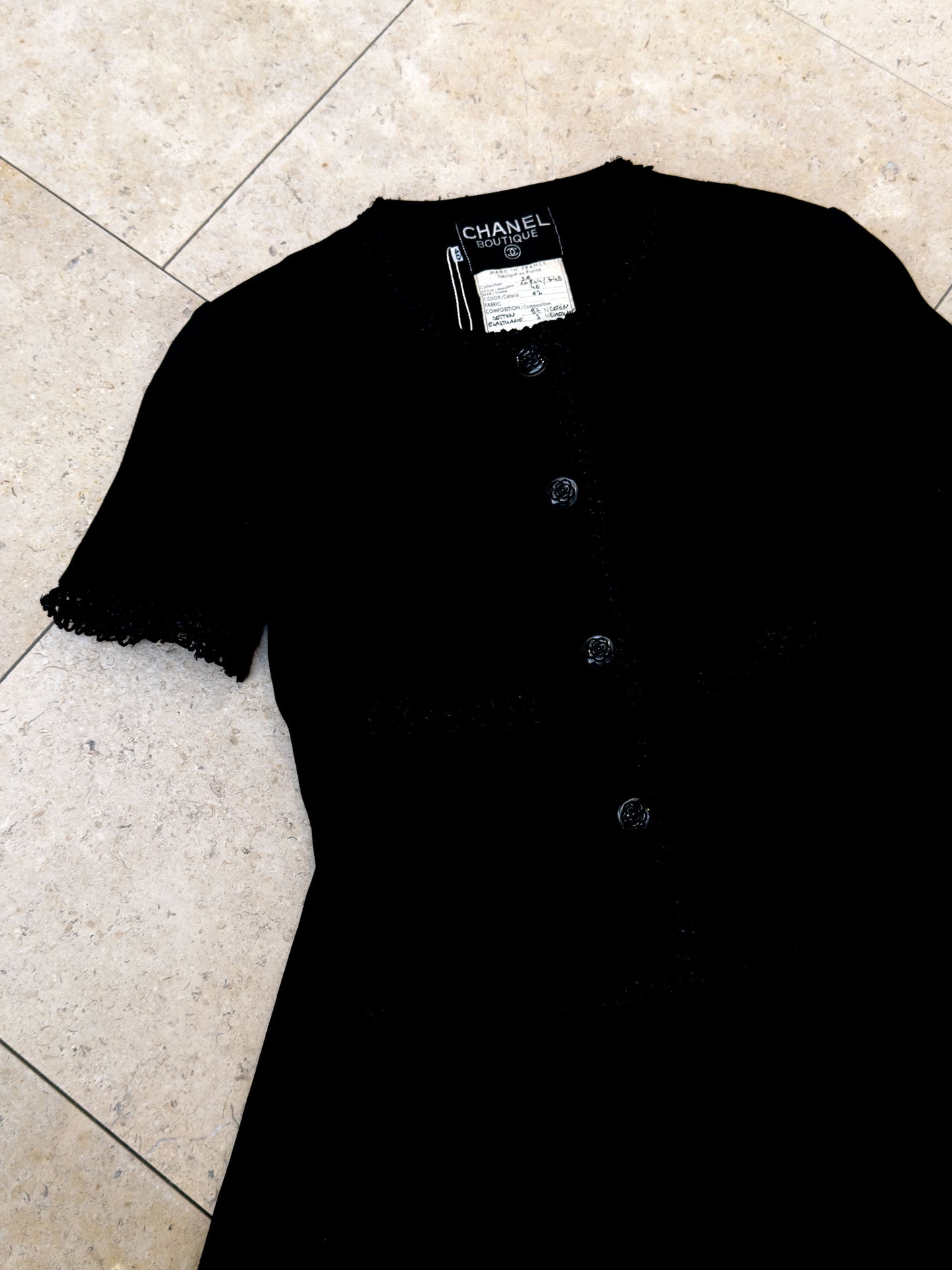 Chanel Black Camellia Set Size:38