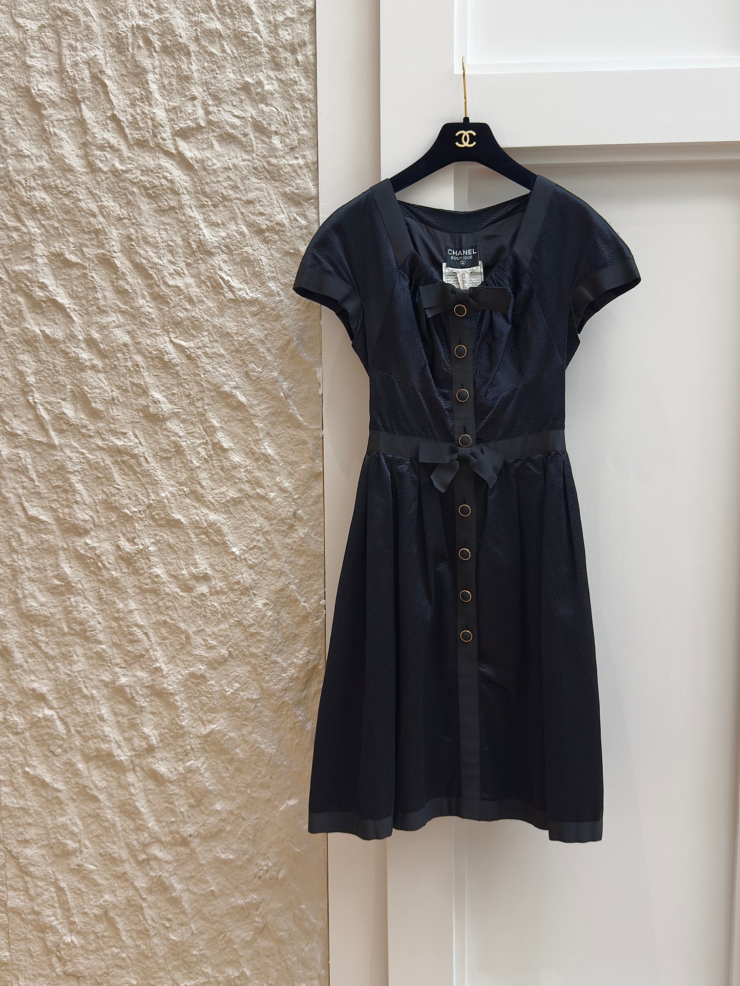 Chanel Black Bow Dress Dress Size:38