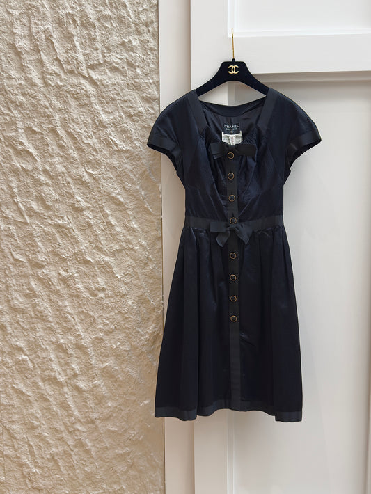 Chanel Black Bow Dress Dress Size:38