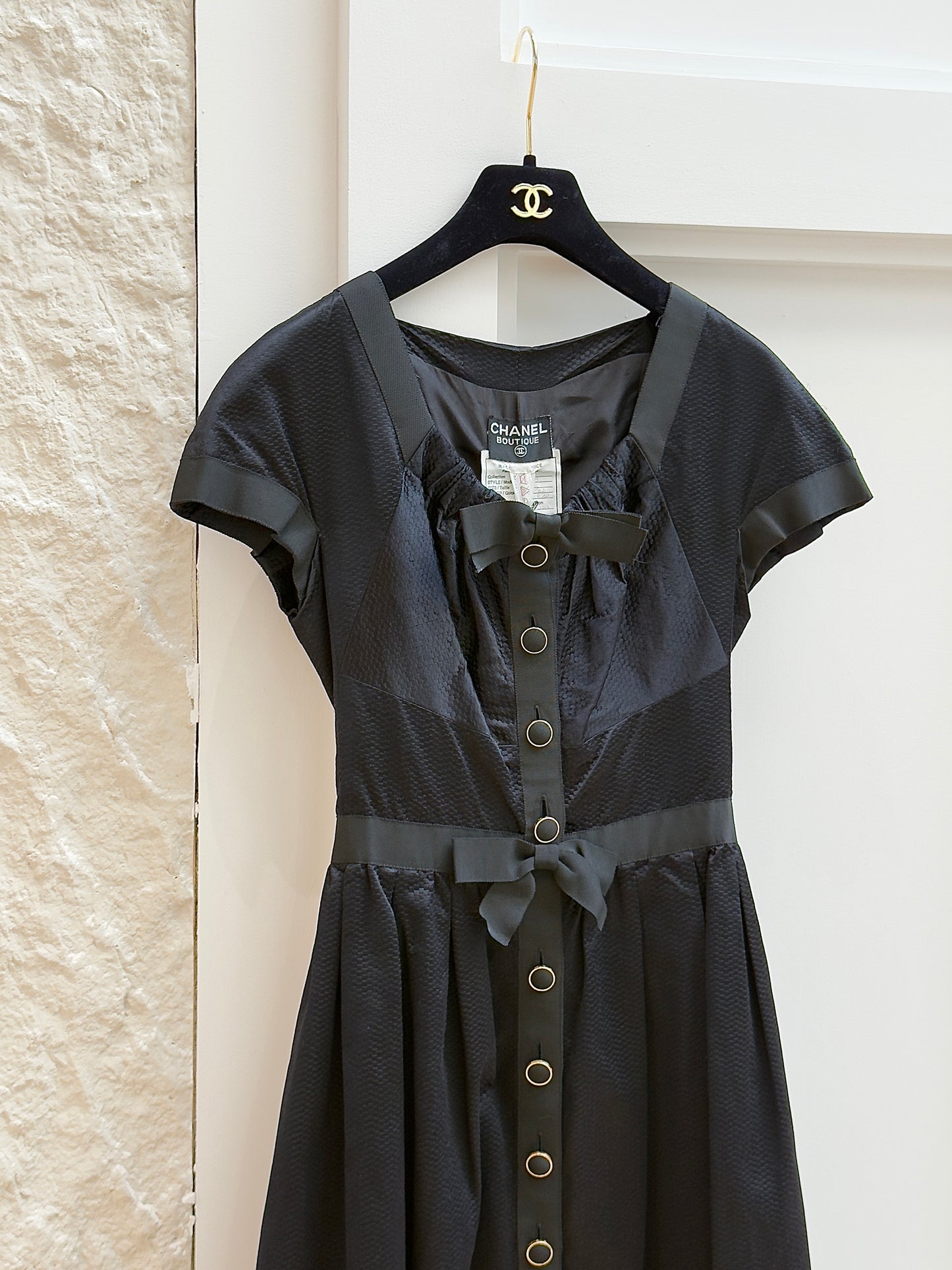 Chanel Black Bow Dress Dress Size:38